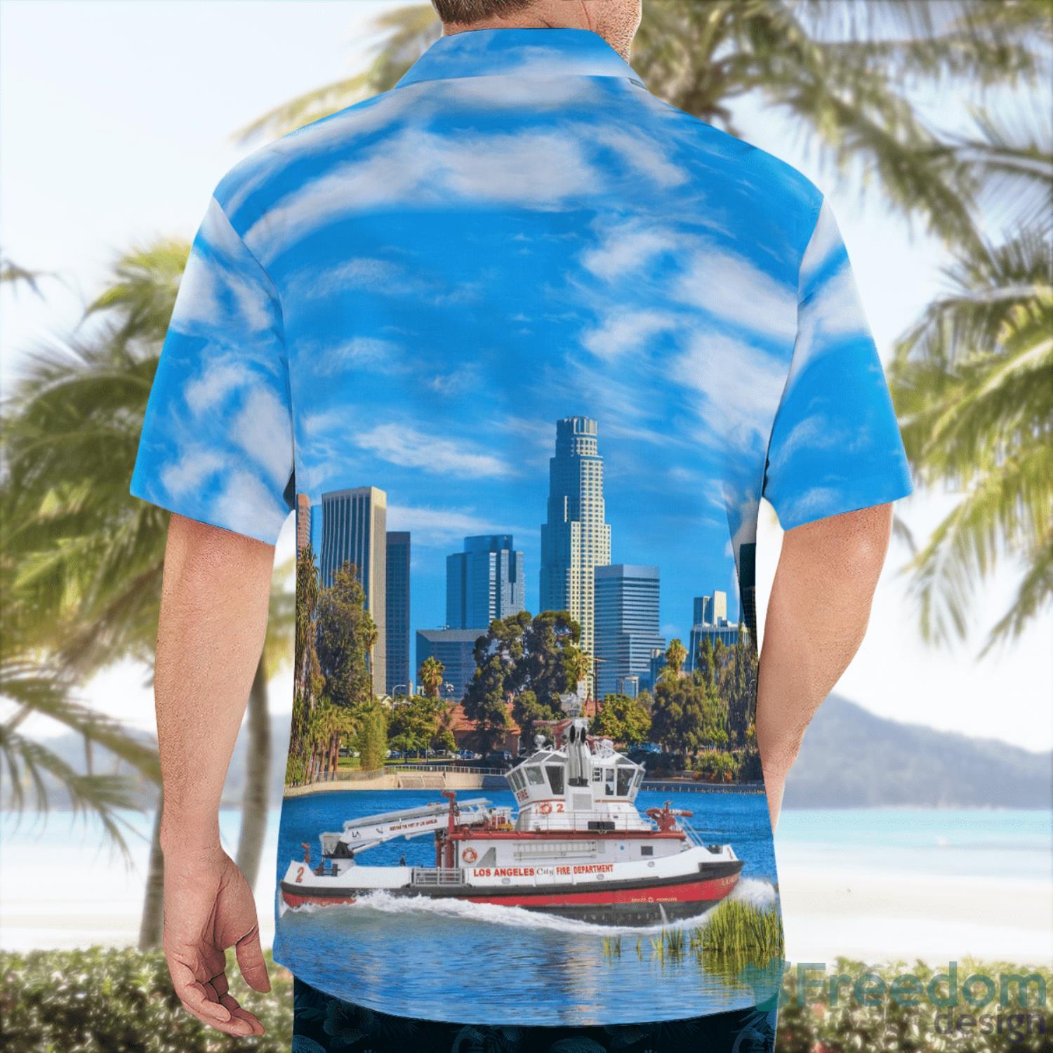 (Fire Boat #2) Los Angeles City Fire Department (LAFD) FireRescue Boat Los Angeles California Aloha summer Gift Hawaiian Shirt Product Photo 4 (Fire Boat #2) Los Angeles City Fire Department (LAFD) FireRescue Boat Los Angeles California Aloha summer Gift Hawaiian Shirt Product Photo 4