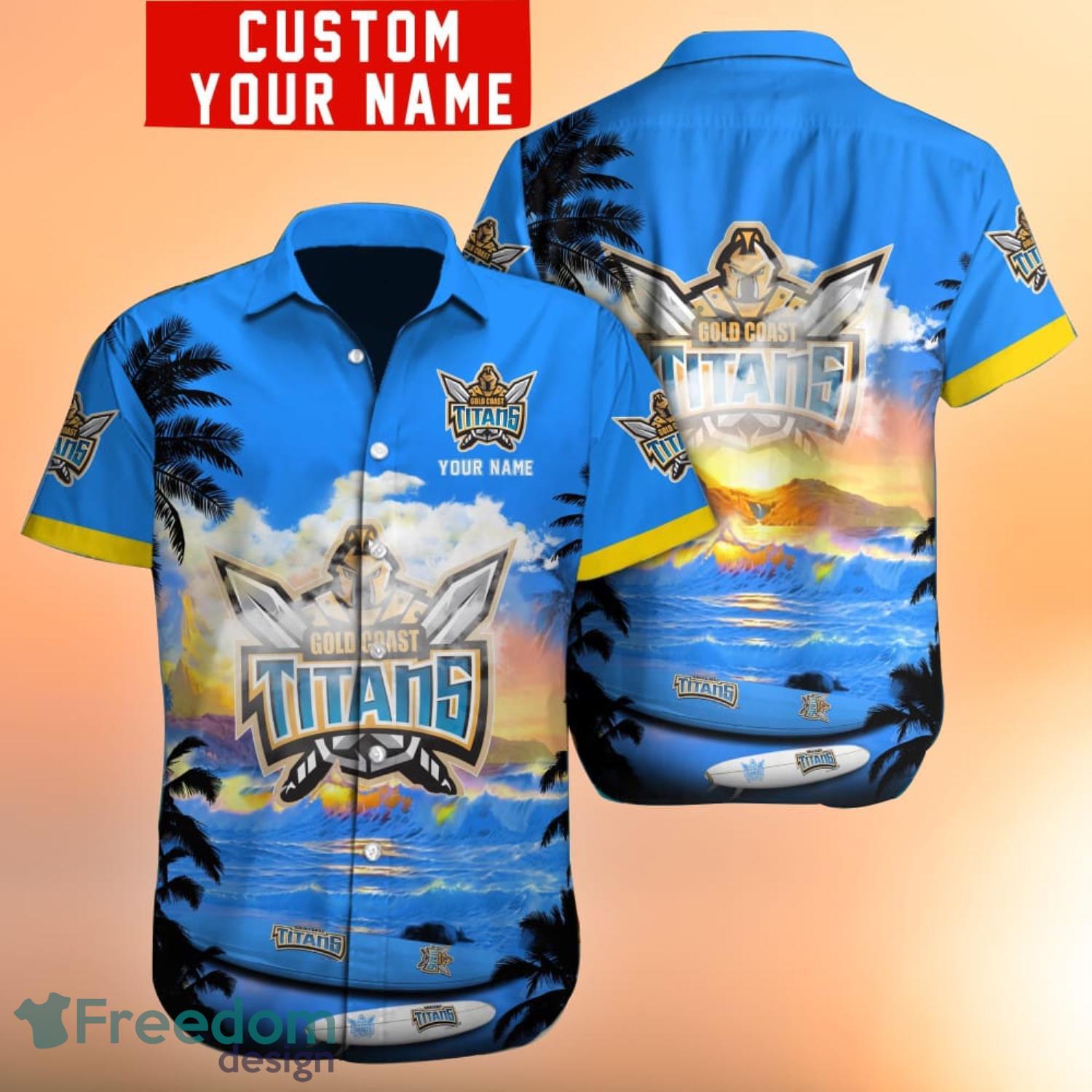 NRL Fans Gold Coast Titans Logo Jersey Baseball Shirt For Men And Women -  Freedomdesign