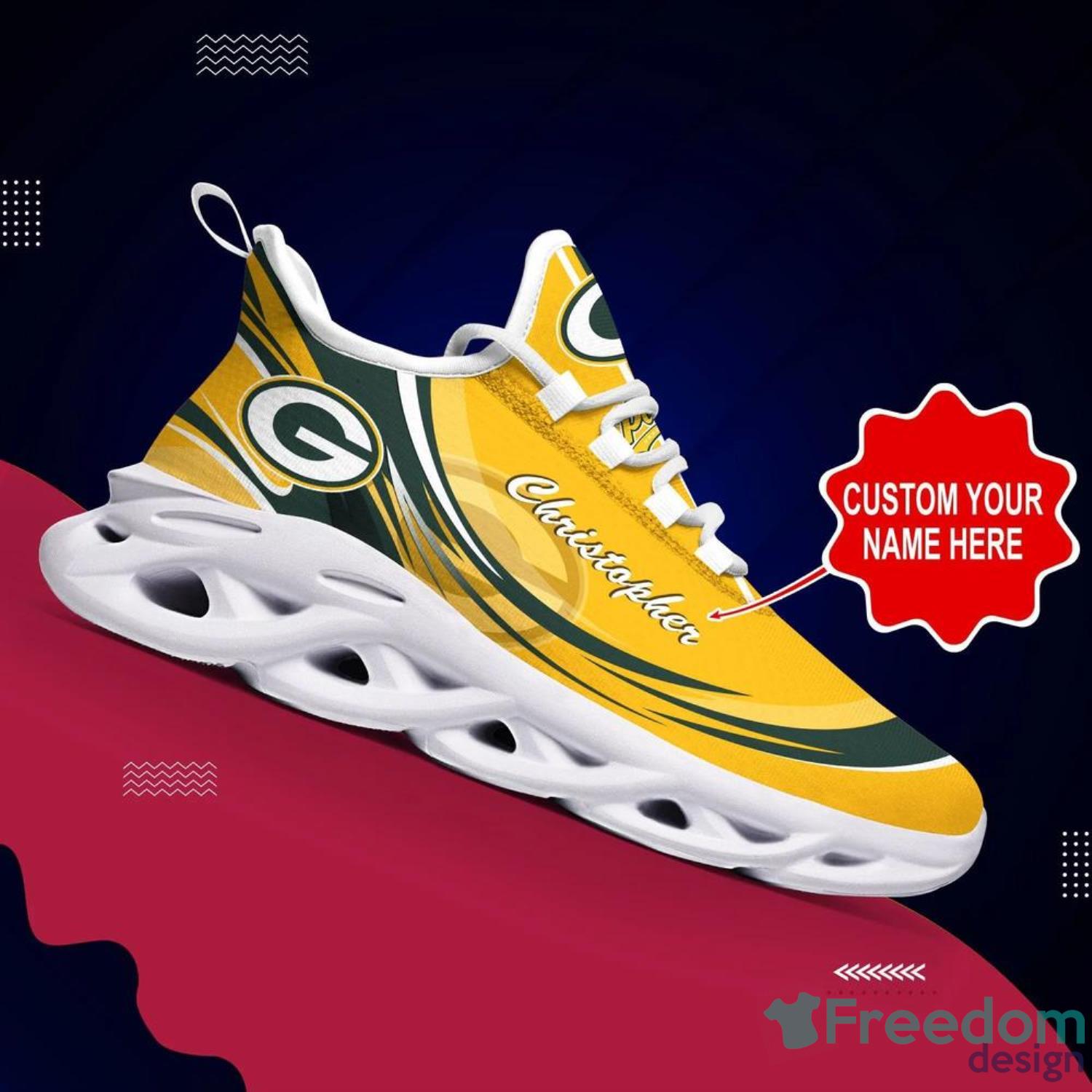 Green Bay Packers NFL Max Soul Shoes Gift For Sport's Fan - Freedomdesign