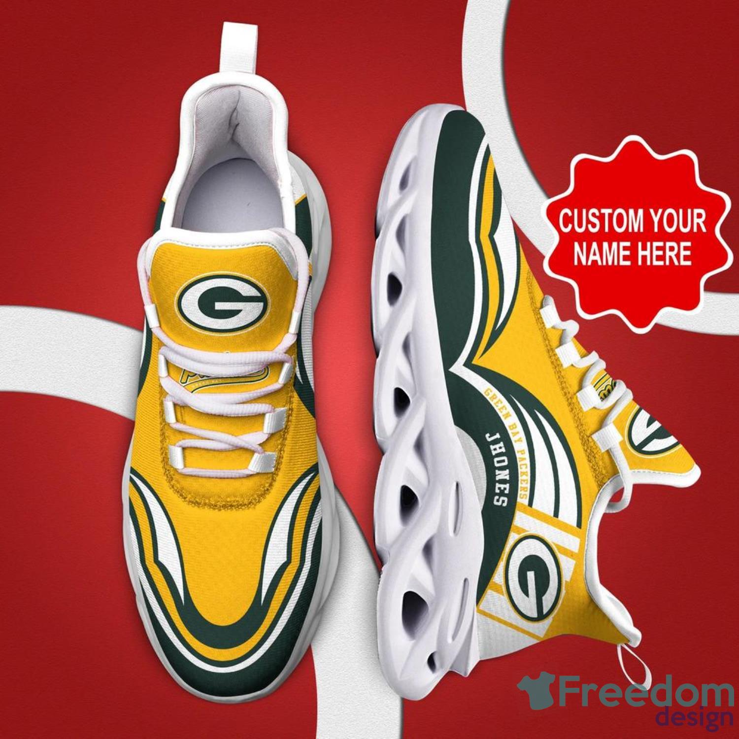 Green Bay Packers NFL Max Sou Sneakers Running Shoes - Banantees