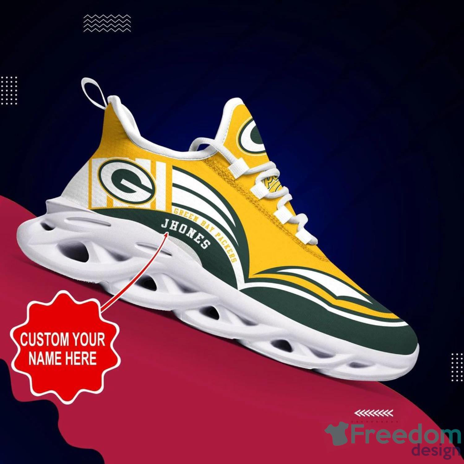 Green Bay Packers Personalized Max Soul Sneakers V34 - Tana Elegant