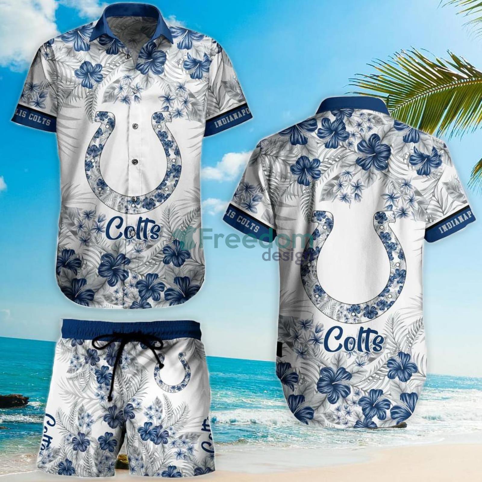 Indianapolis Colts NFL Team Logo Baby Yoda Hawaiian Shirt