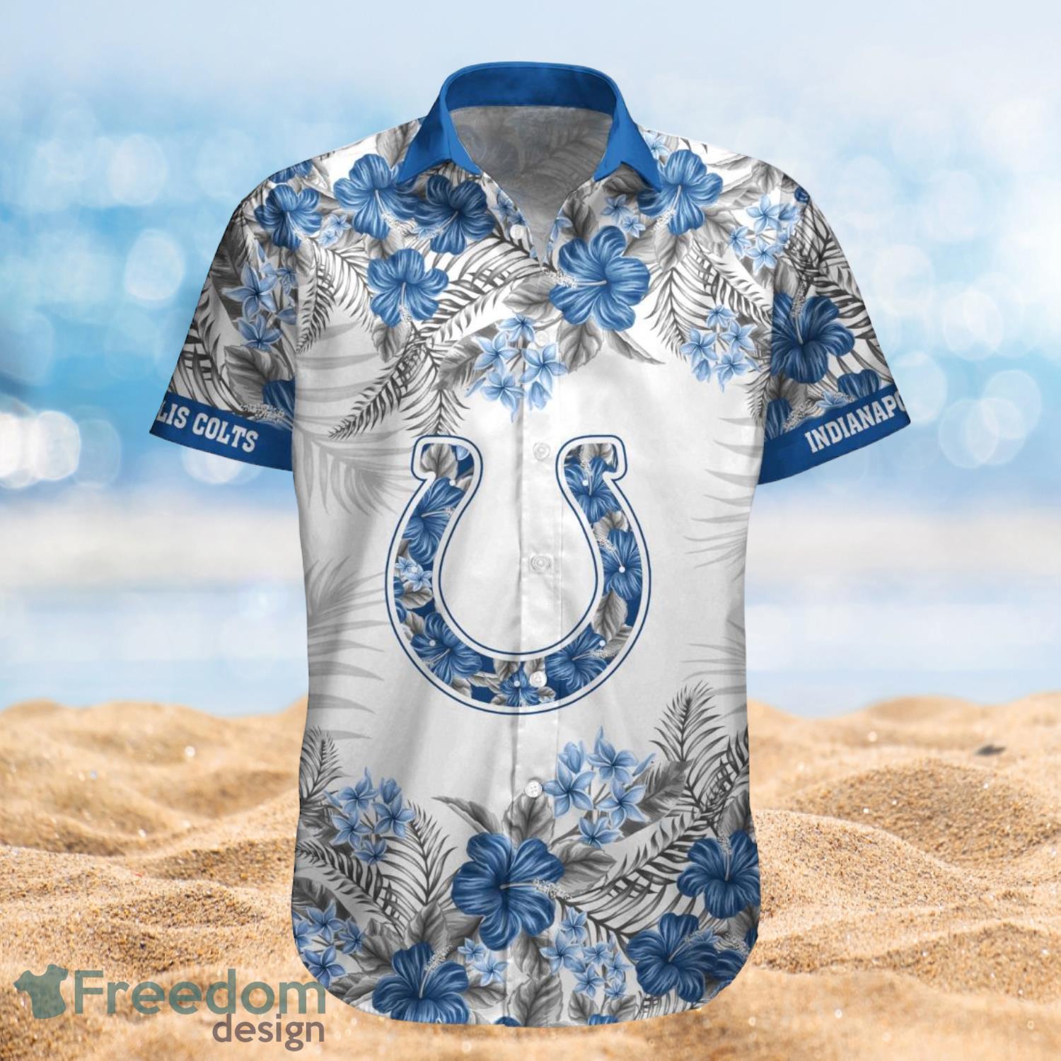 Indianapolis Colts Summer Beach Shirt and Shorts Full Over Print Product Photo 1