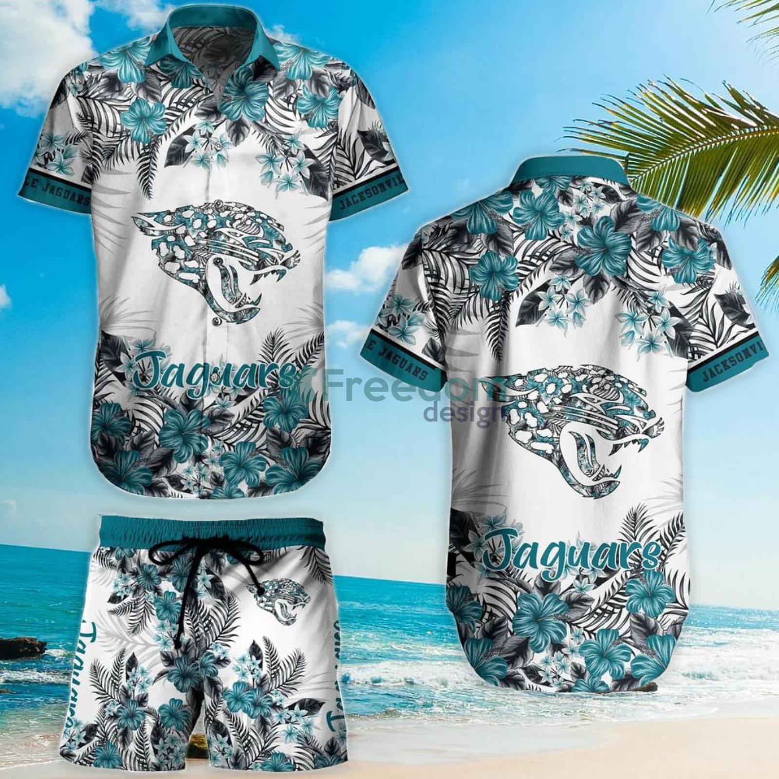 Football American Hawaii Shirt Tropical Beach Tree Jacksonville Jaguars -  Freedomdesign