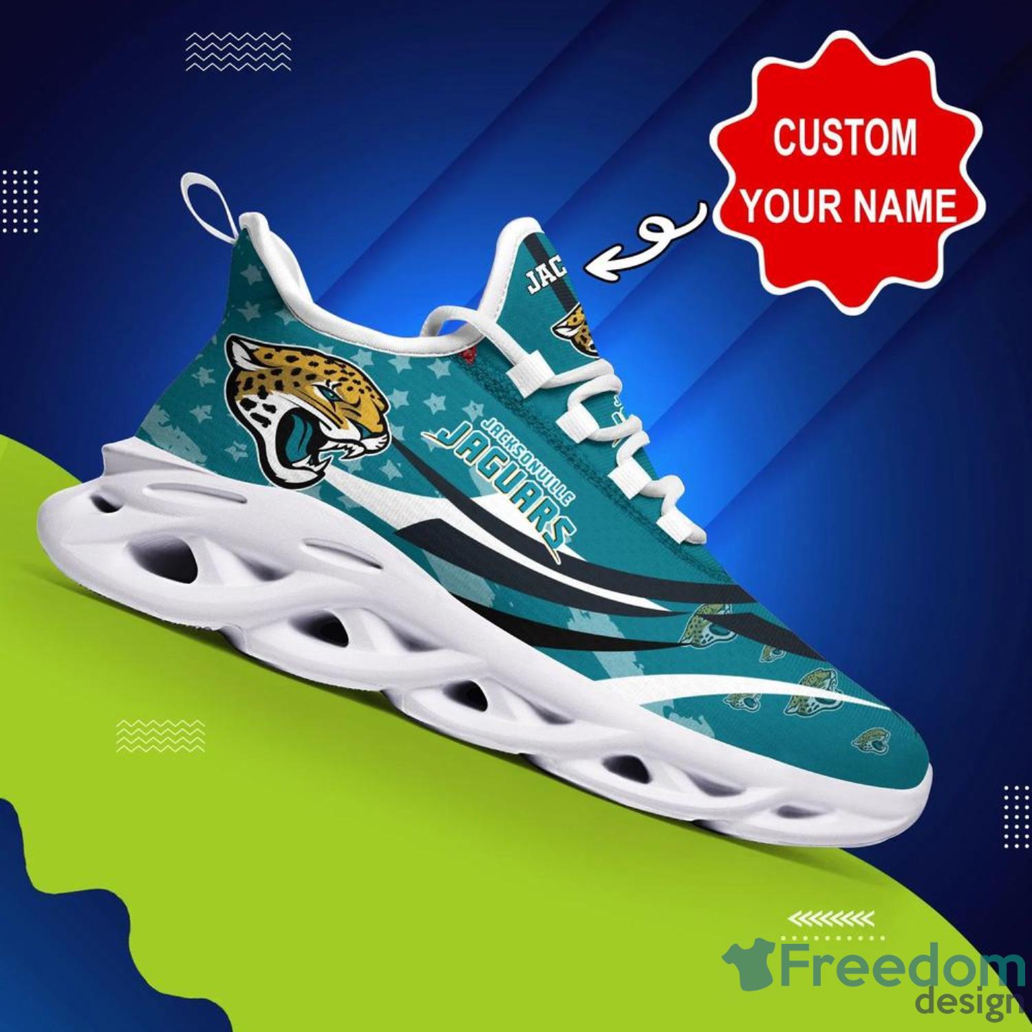 Jacksonville Jaguars NFL Max Soul Shoes Custom Name Tie Dye