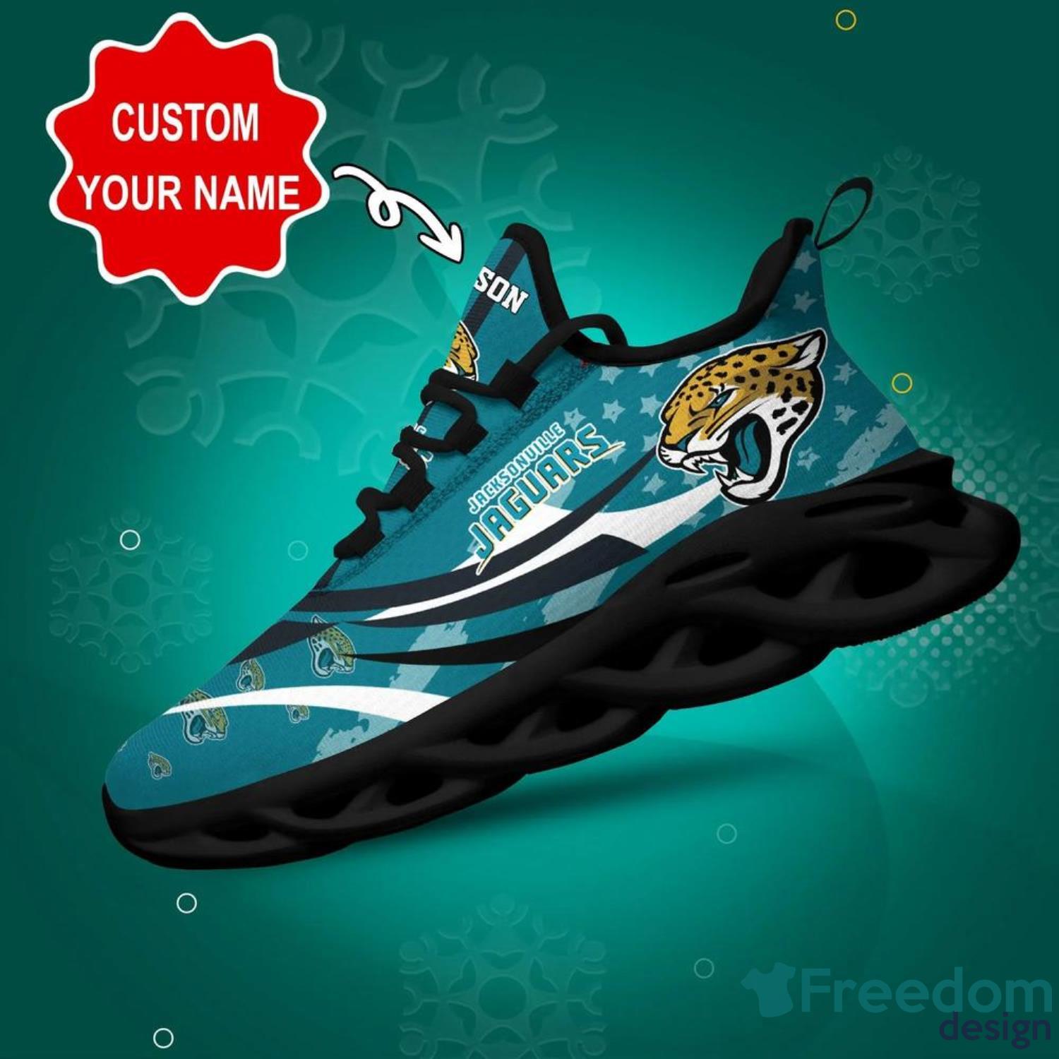 Jacksonville Jaguars NFL Max Soul Shoes Custom Name Tie Dye