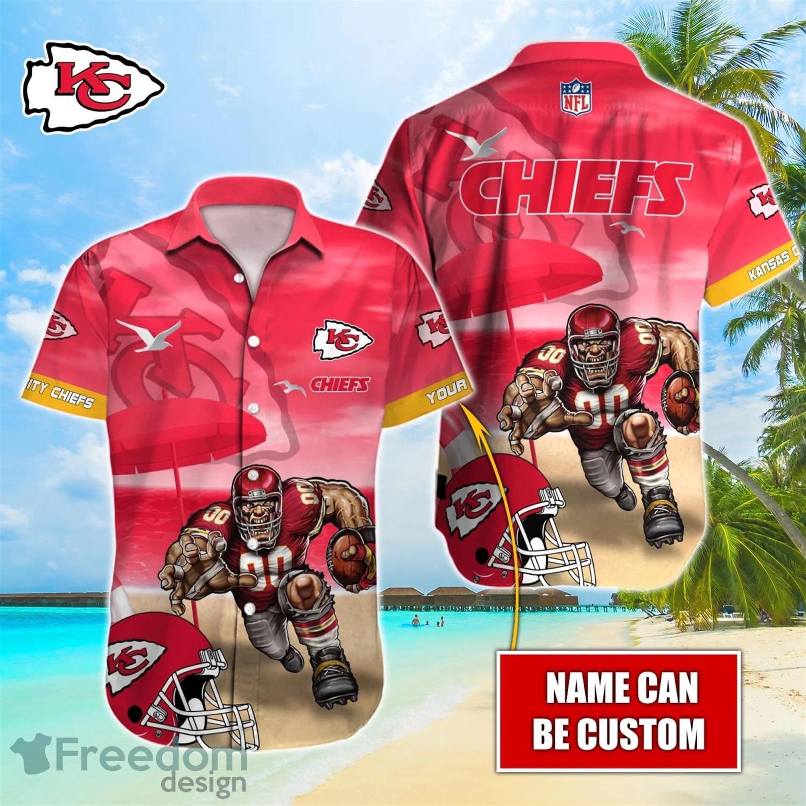 Kansas City Chiefs Custom Name NFL Floral Hawaiian Shirt And