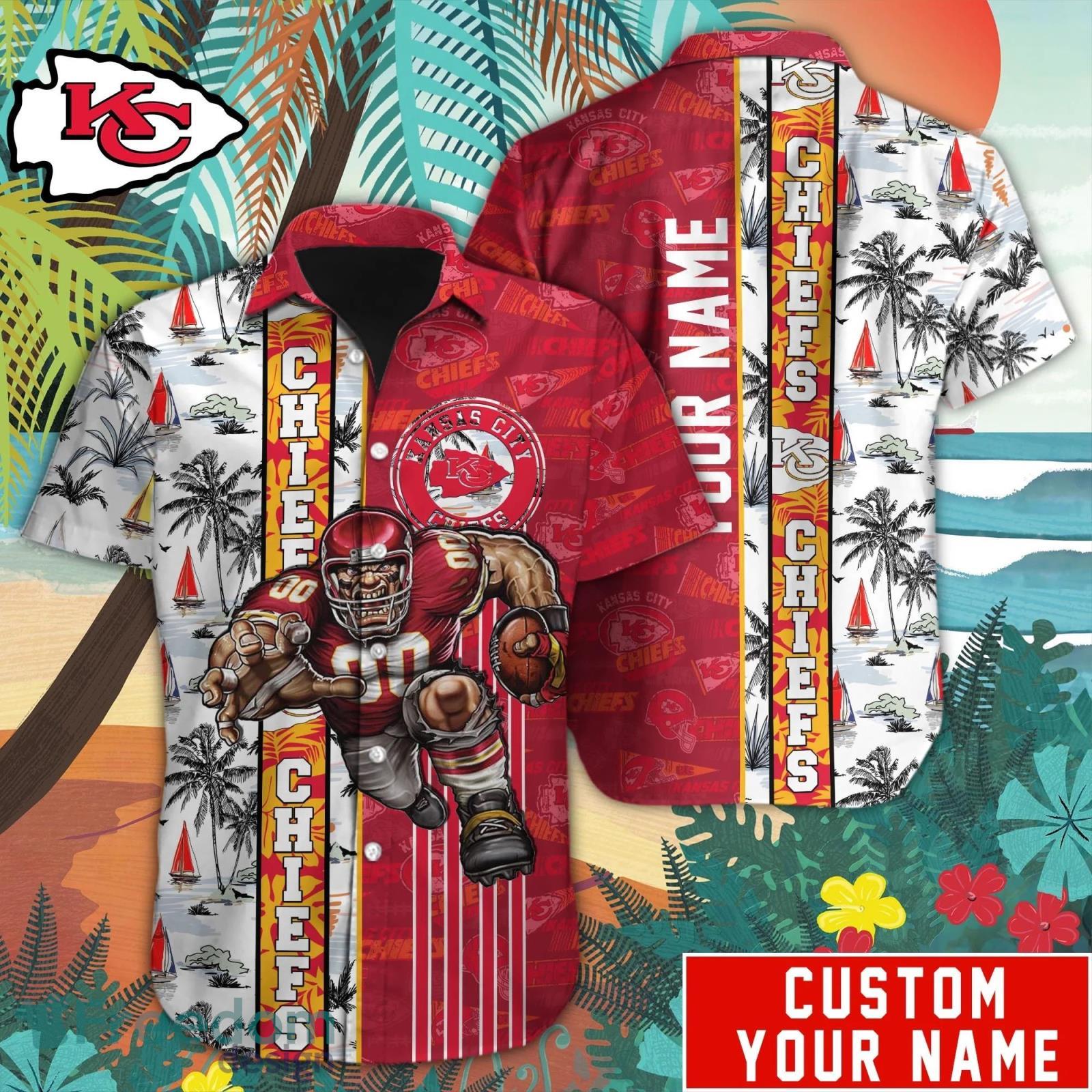 Kansas City Chiefs Logo Hawaiian Shirt Men Chiefs Hawaii Shirt Skull Chain  - Best Seller Shirts Design In Usa