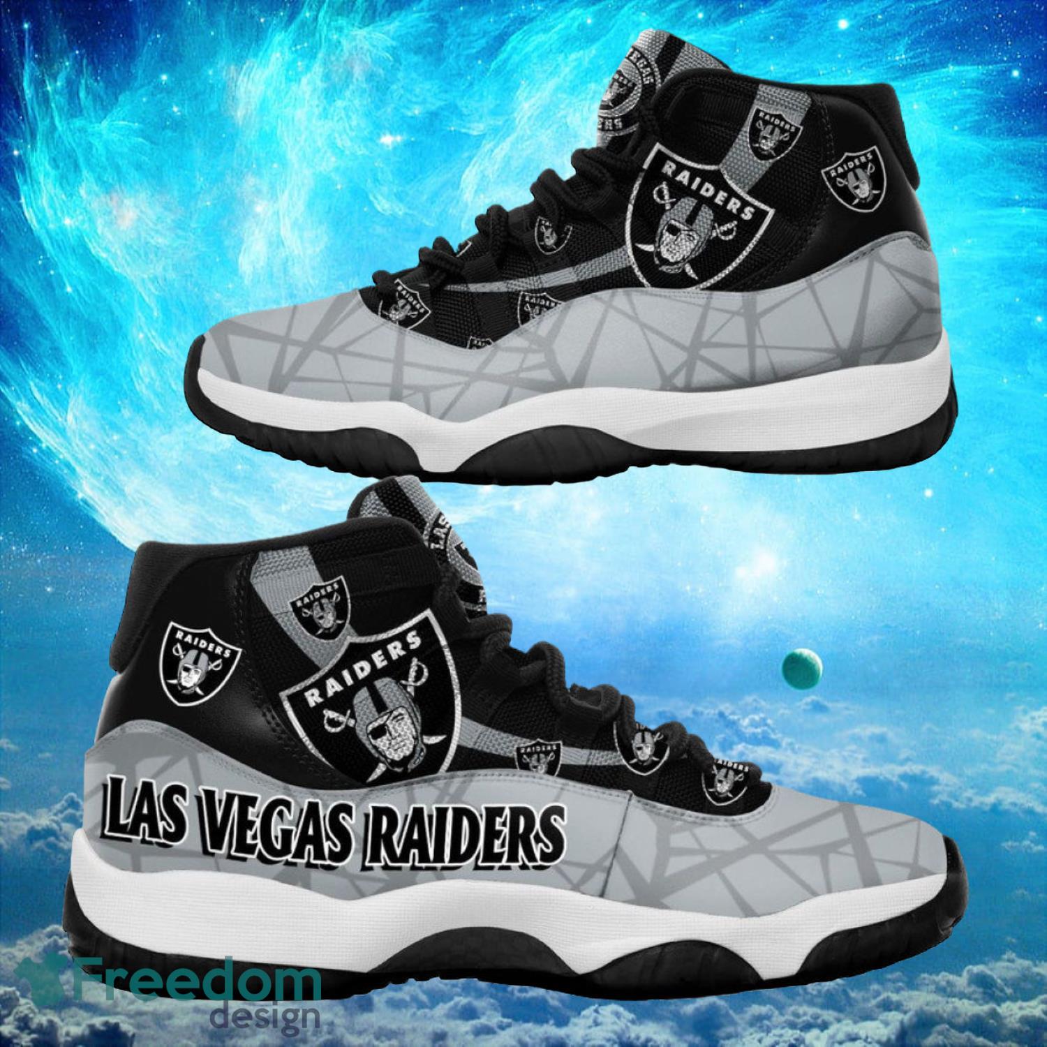 Las Vegas Raiders NFL Air Jordan 11 Sneakers Shoes Gift For Fans Product Photo 1