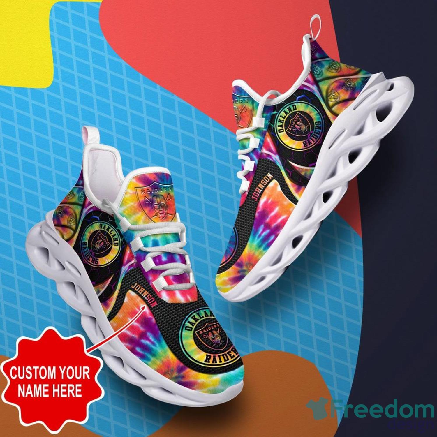 Green Bay Packers NFL Max Soul Shoes Custom Name Tie Dye Abstract Sneakers  NFL Fans - Freedomdesign