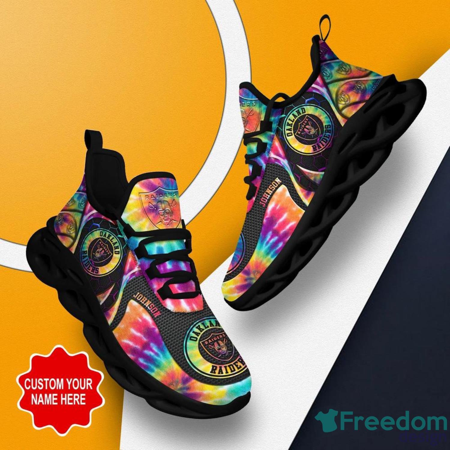 Green Bay Packers NFL Max Soul Shoes Custom Name Tie Dye Abstract Sneakers  NFL Fans - Freedomdesign