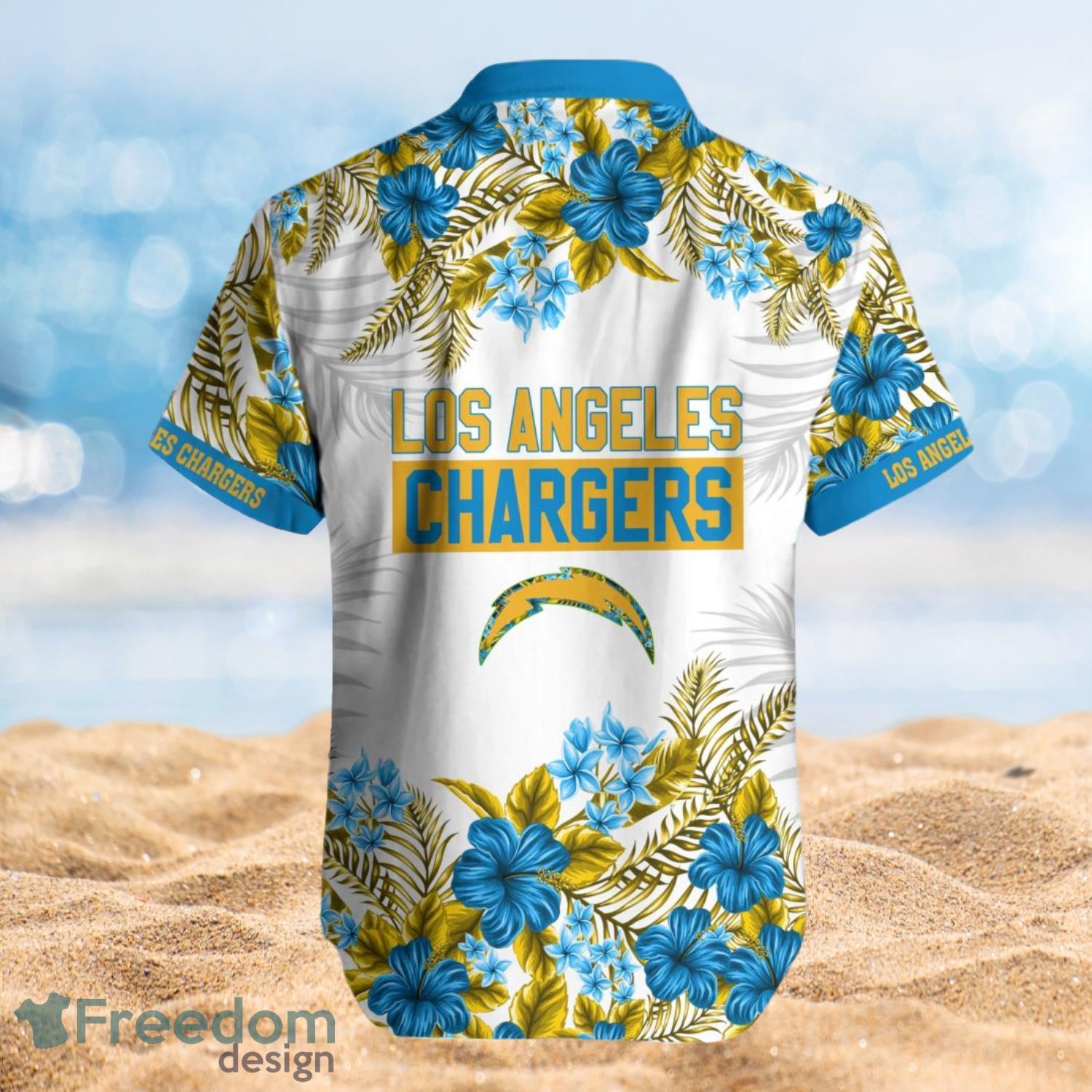 Los Angeles Chargers Summer Beach Shirt and Shorts Full Over Print Product Photo 2