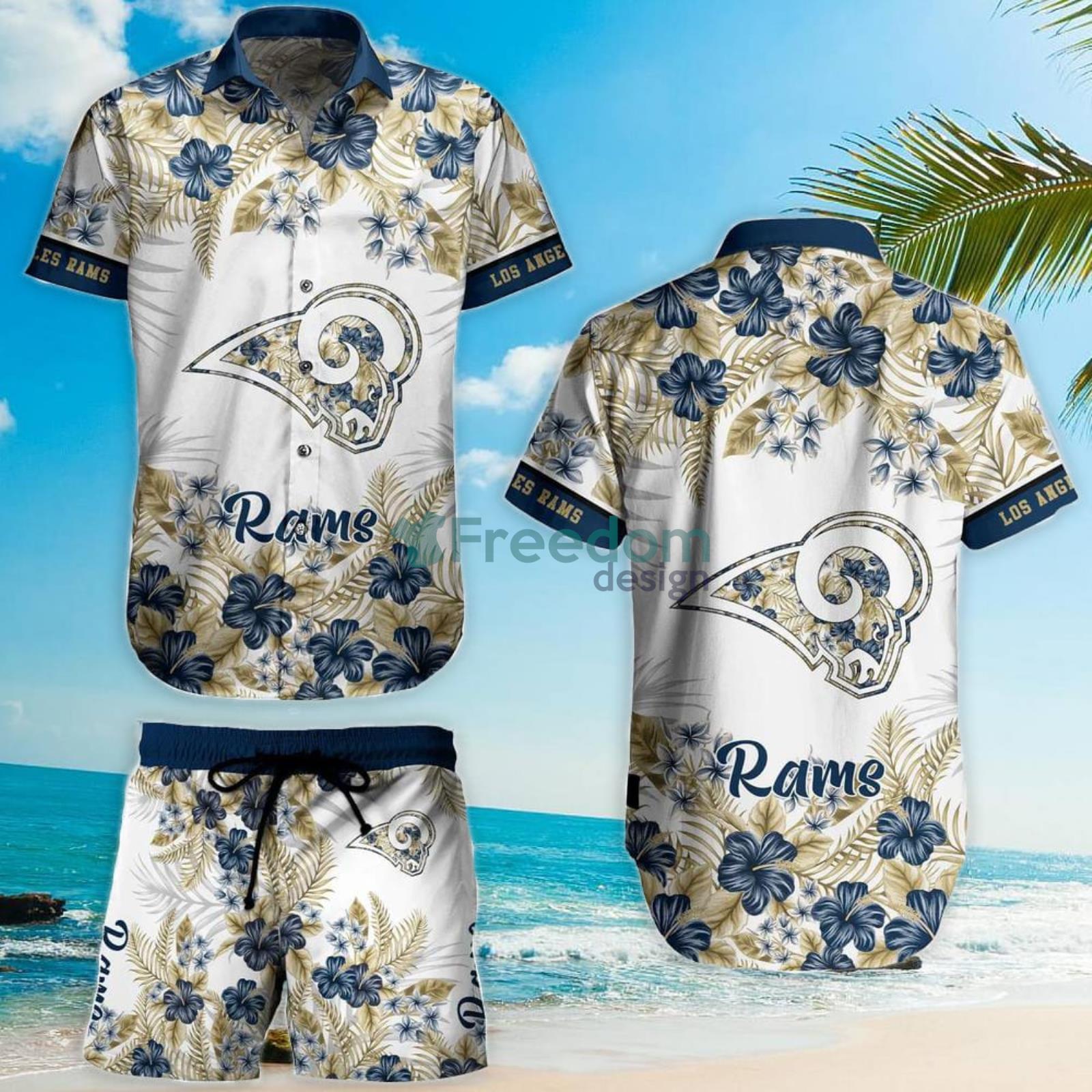 Los Angeles Rams Short Sleeve Hawaiian Shirt - Shirt Low Price