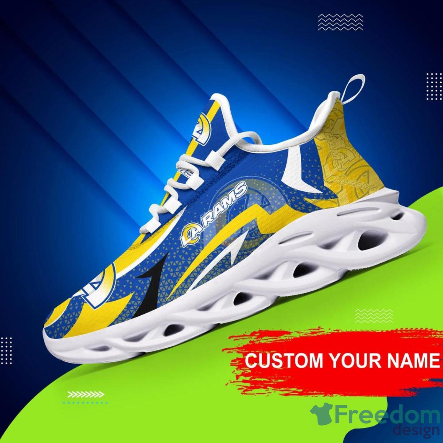 Los Angeles Rams Custom Name Air Cushion Sports Shoes