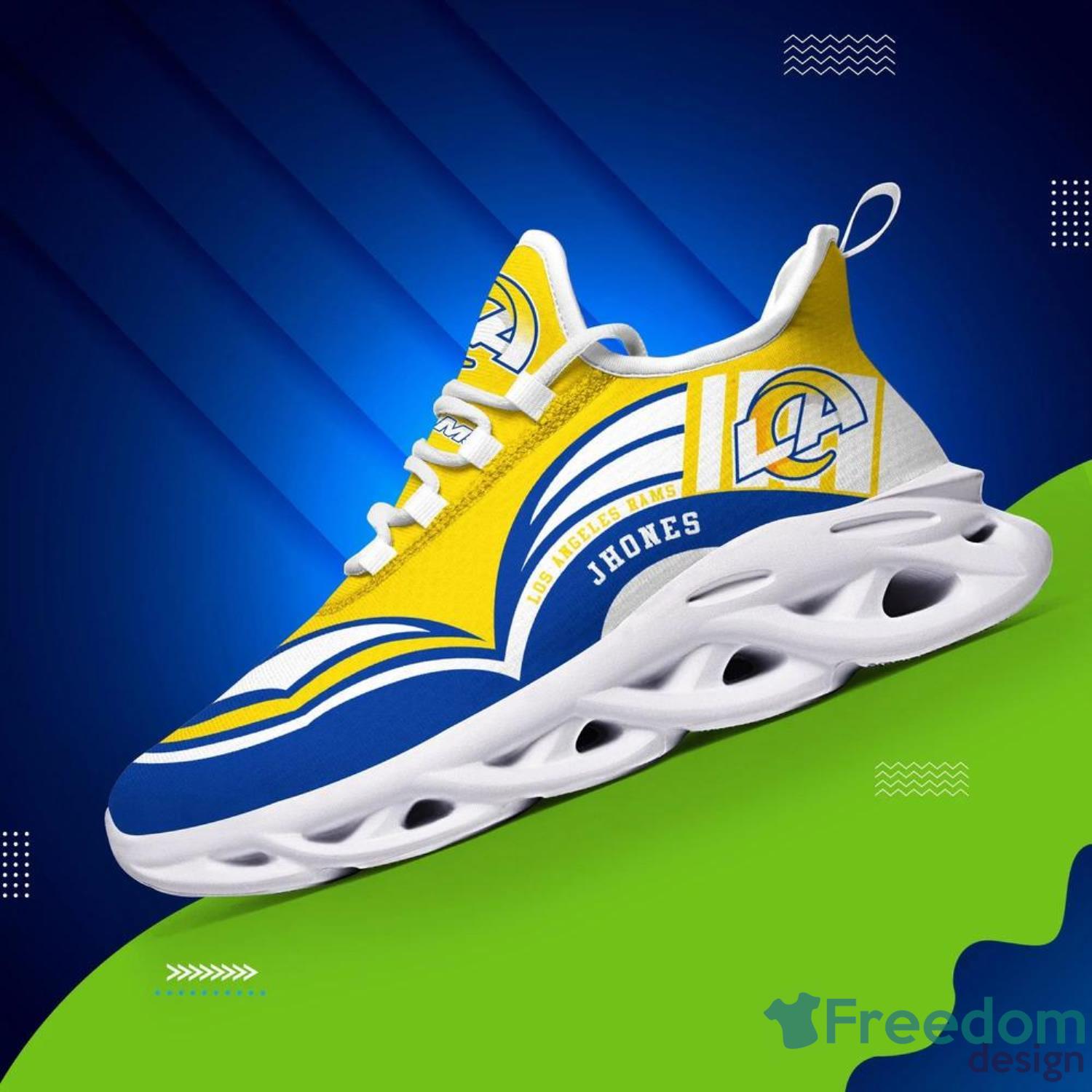 Los Angeles Rams Sport Sneakers NFL Max Soul Shoes - YesItCustom