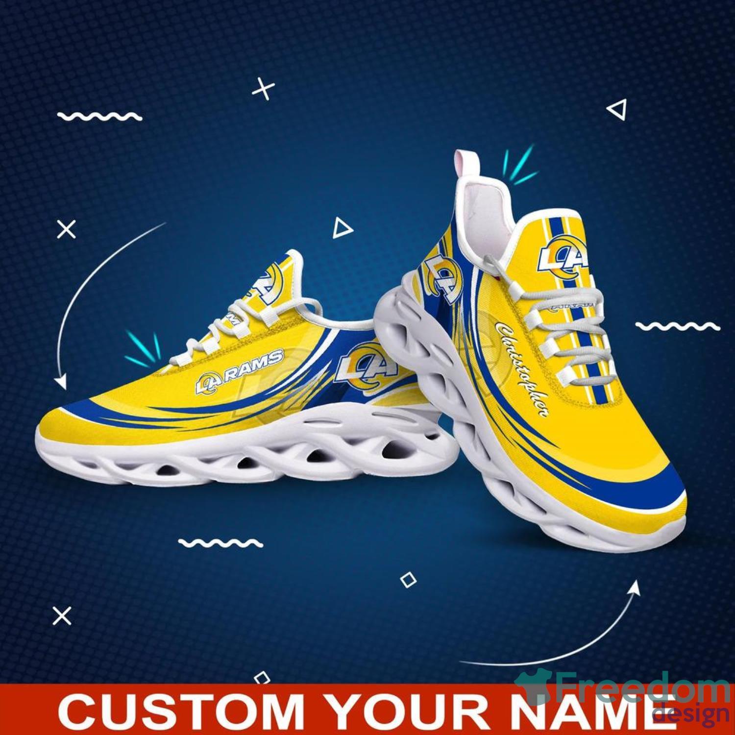 Los Angeles Rams Sport Sneakers NFL Max Soul Shoes - YesItCustom