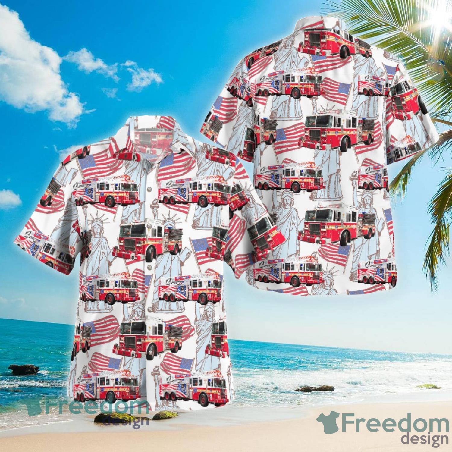 Patriot Day FDNY Rescue Company 4 - Woodside NY Aloha Hawaiian Shirt -  Freedomdesign