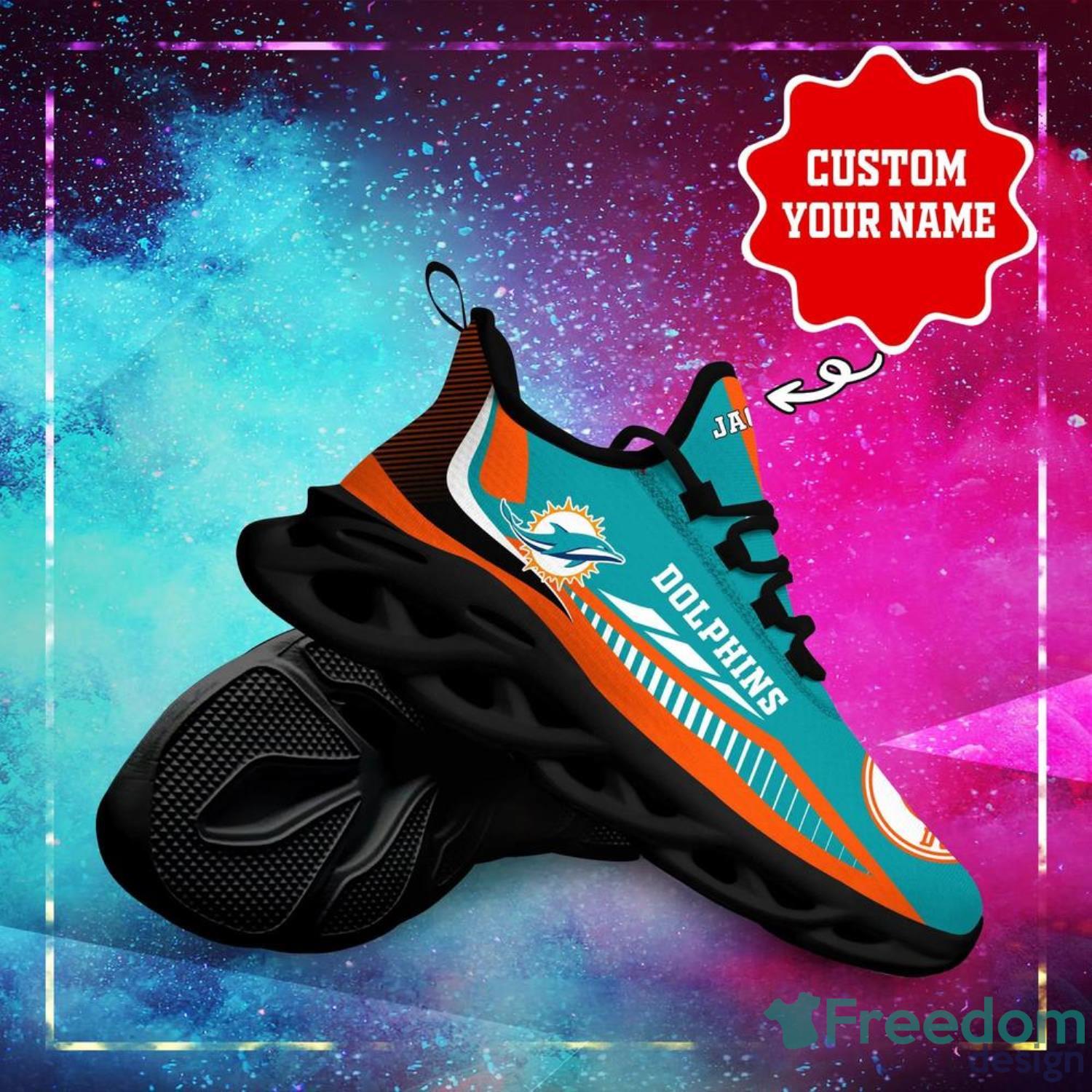 Miami Dolphins NFL Unique Sneaker Max Soul Shoes - Freedomdesign