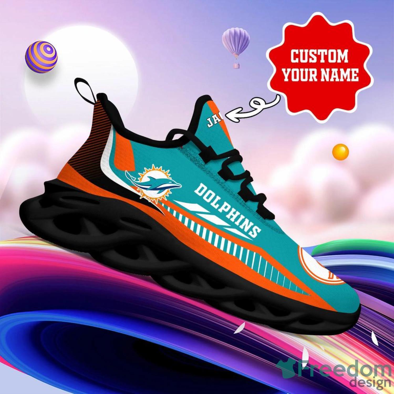 Miami Dolphins NFL Max Soul Sneakers Running Shoes - Banantees