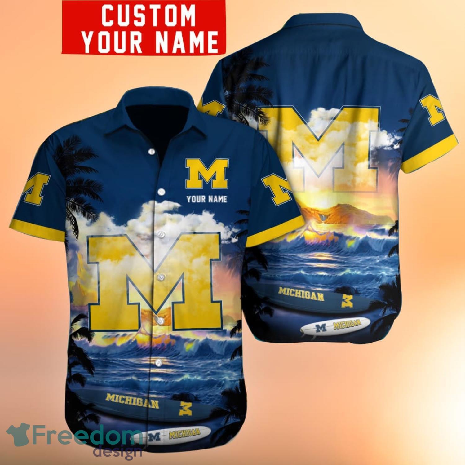 NCAA Michigan Wolverines Hawaiian Shirt,Aloha Shirt,Michigan