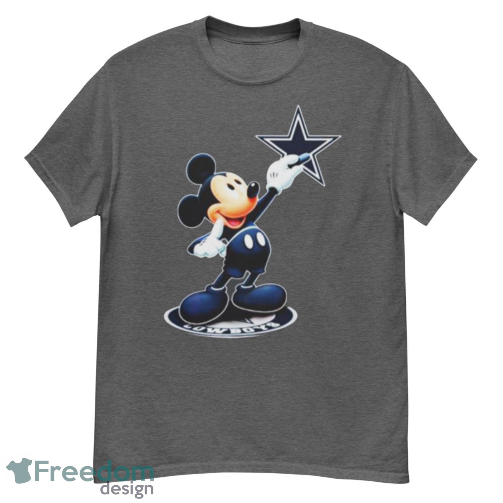 Mickey mouse with dallas cowboys all over print hoodie