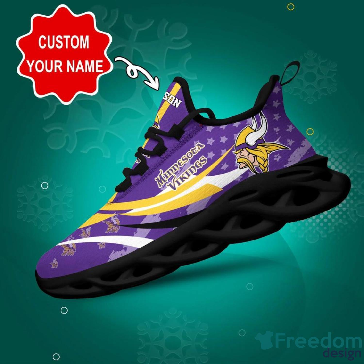 NFL Minnesota Vikings Sport Sneakers Custom Name Max Soul Shoes Gift Fans -  Freedomdesign