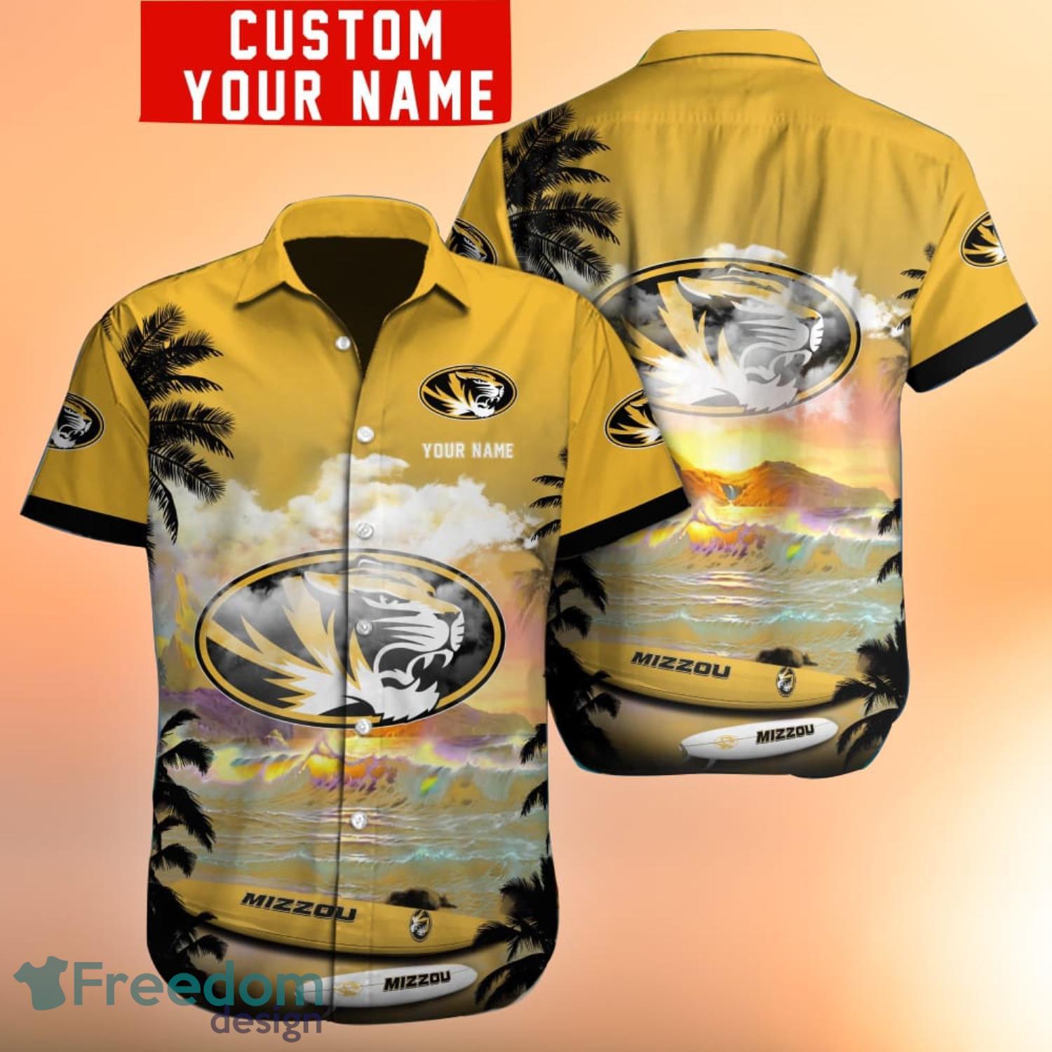 Missouri Tigers NCAA Hawaiian Shirt Custom Sun Rays Aloha Shirt