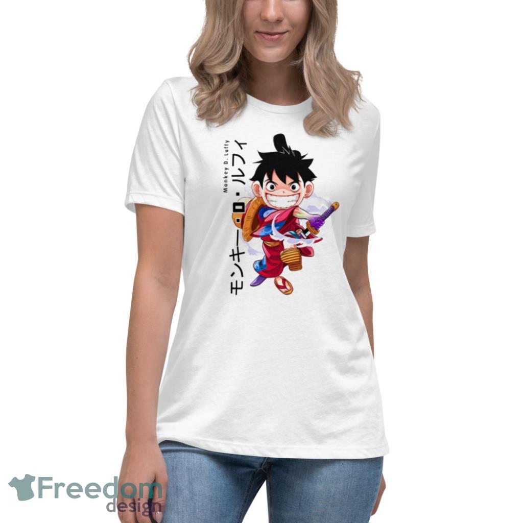 Monkey D. Luffy Wano Act Custom Anime Chibi One Piece T-Shirt -  Freedomdesign