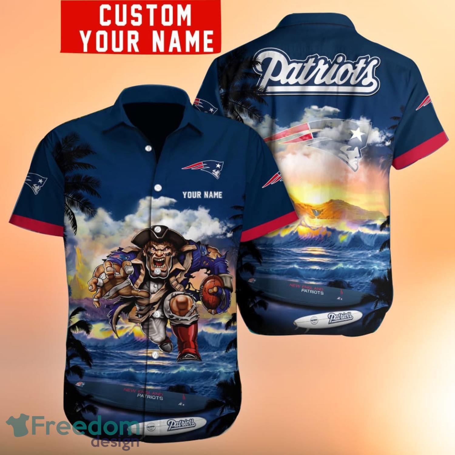 Chicago Bears NFL Custom Name Hawaiian Shirt Unique Gift For Men Women Fans  - Freedomdesign