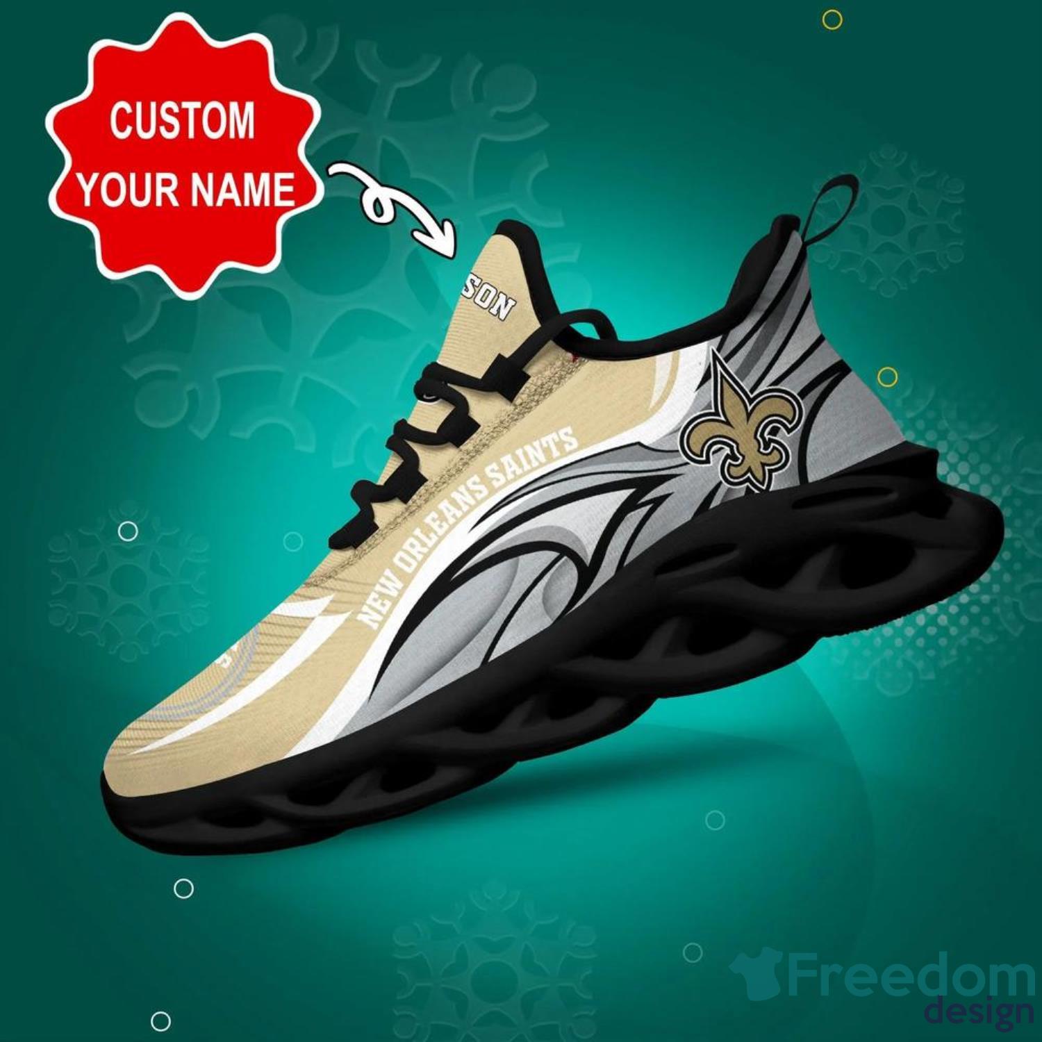 New Orleans Saints NFL Max Sou Sneakers Running Shoes - Freedomdesign