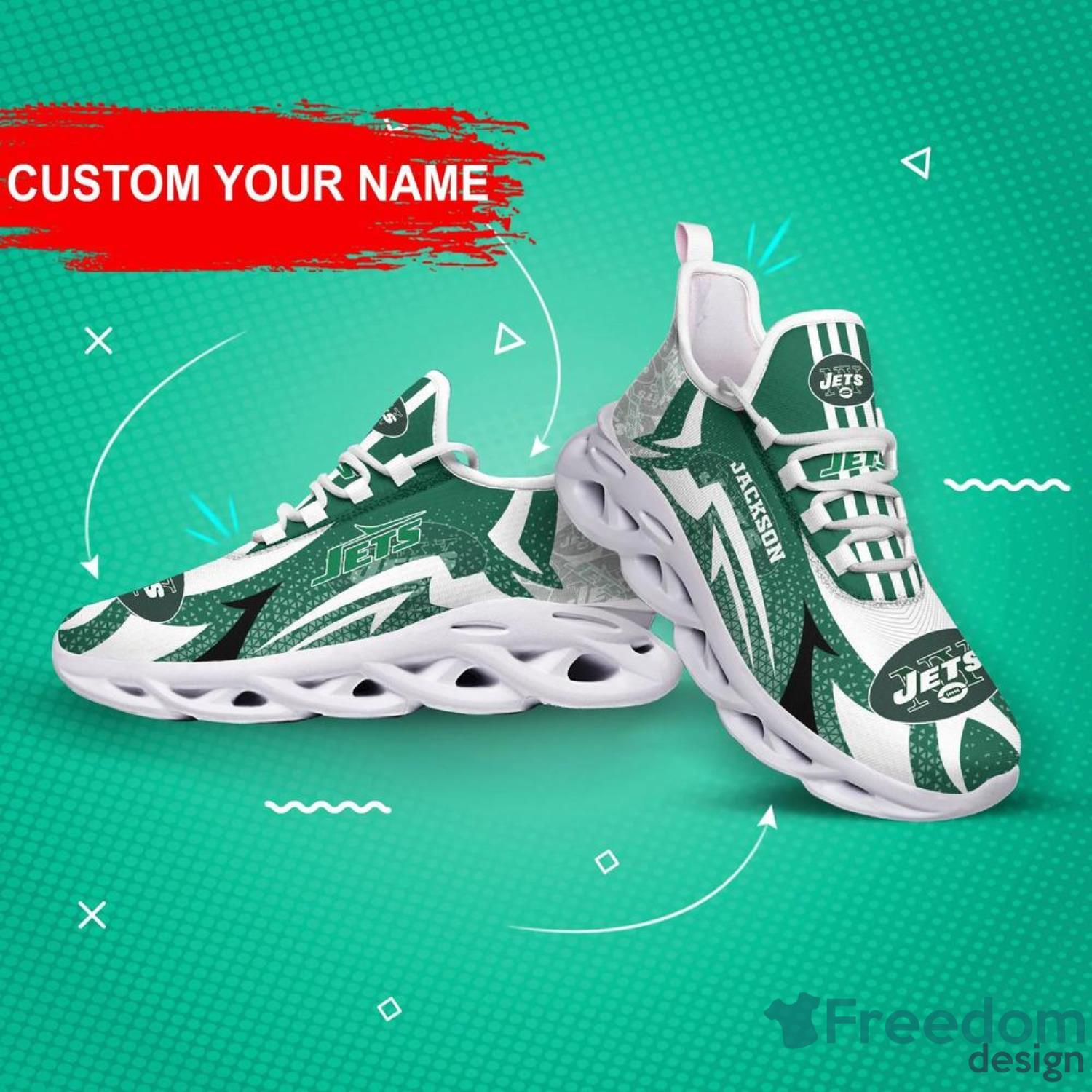 NFL Custom Name Shoes New York Jets 3D Max Soul Shoes Running Sneakers -  Banantees