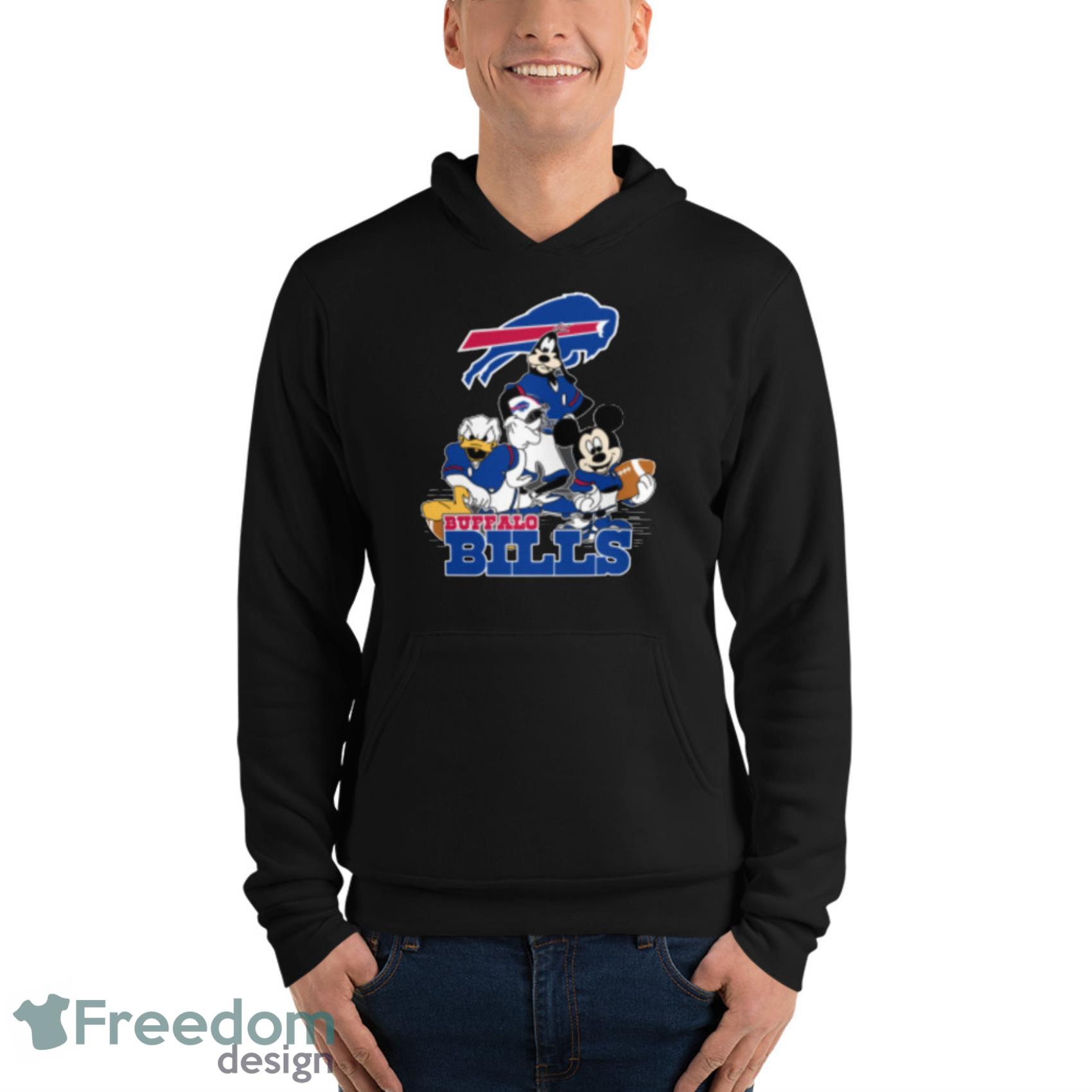 Mickey Donald Goofy The Three Buffalo Bills Football Youth Hoodie 