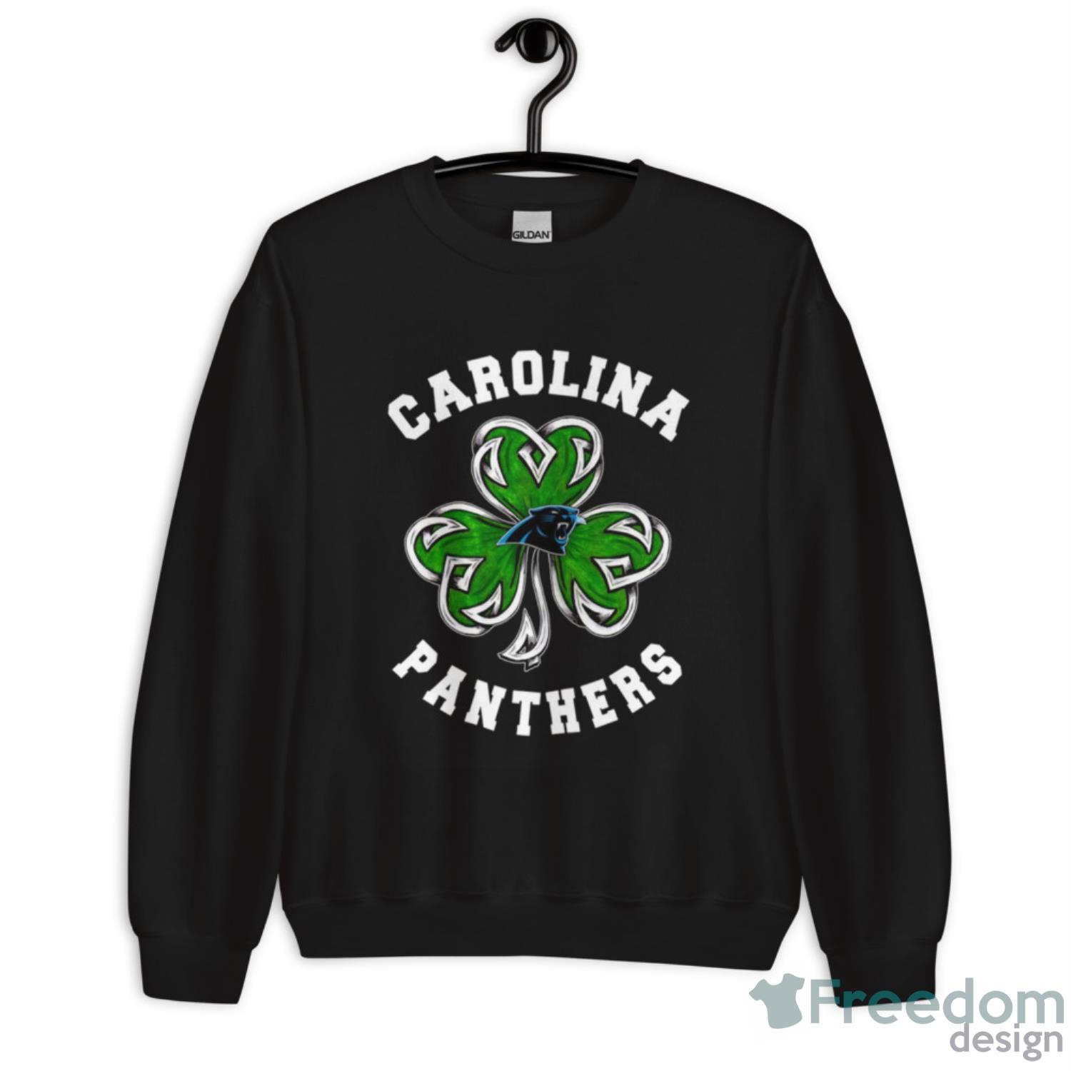 NFL Carolina Panthers Three Leaf Clover St Patrick's Day Football Sports T  Shirt - Freedomdesign