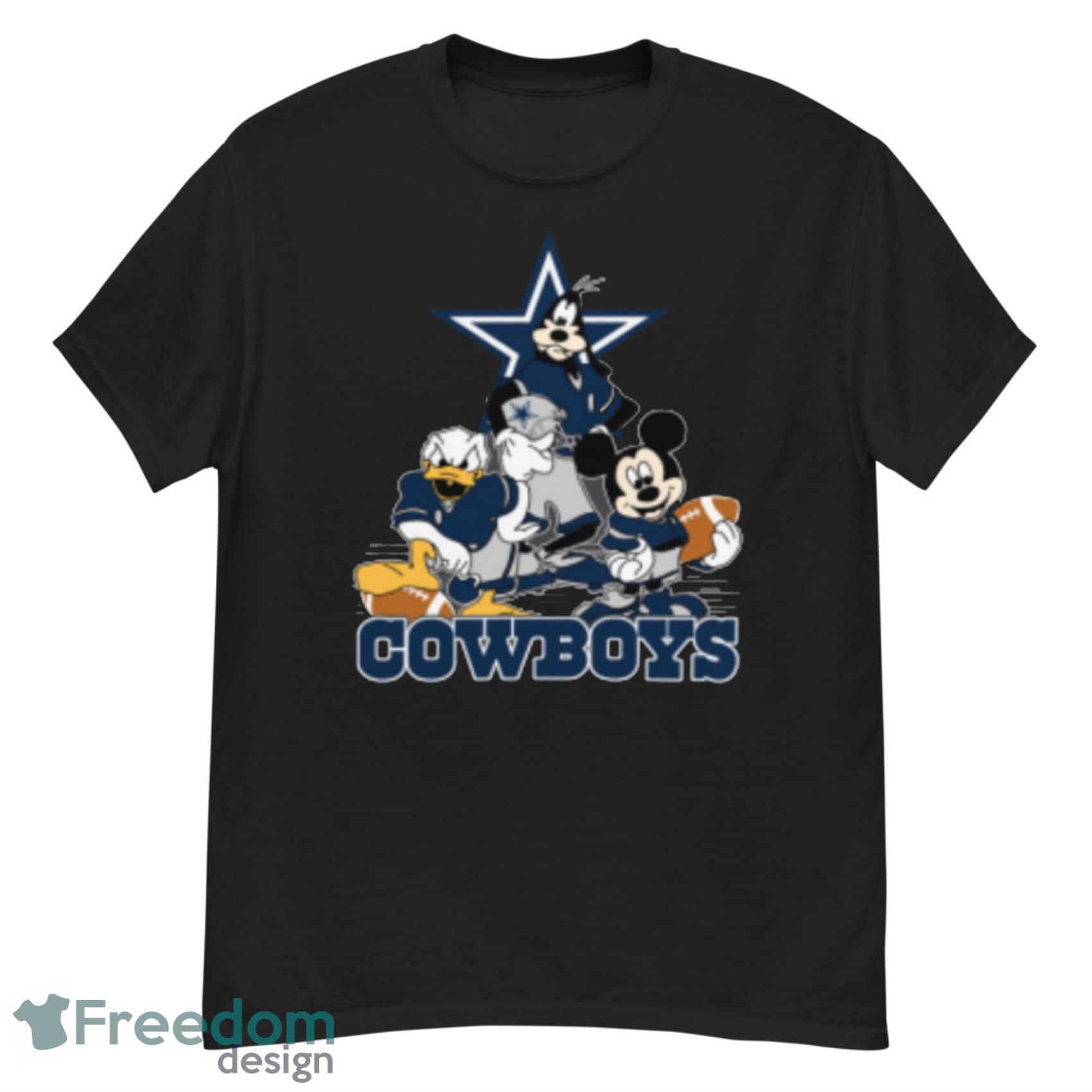 NFL Dallas Cowboys Mickey Mouse Donald Duck Goofy Football T Shirt -  Rookbrand