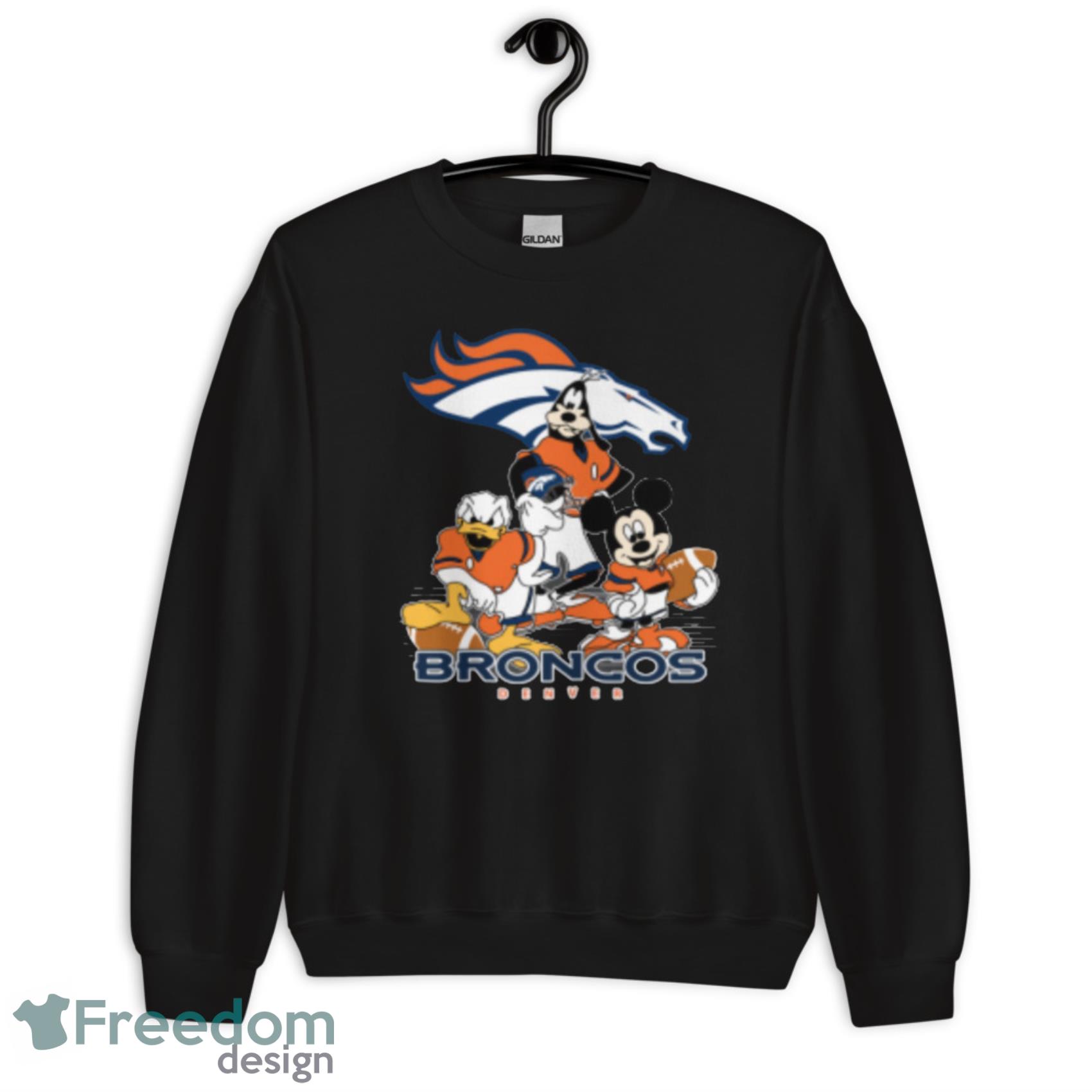 NFL Denver Broncos Mickey Mouse Donald Duck Goofy Football Shirt