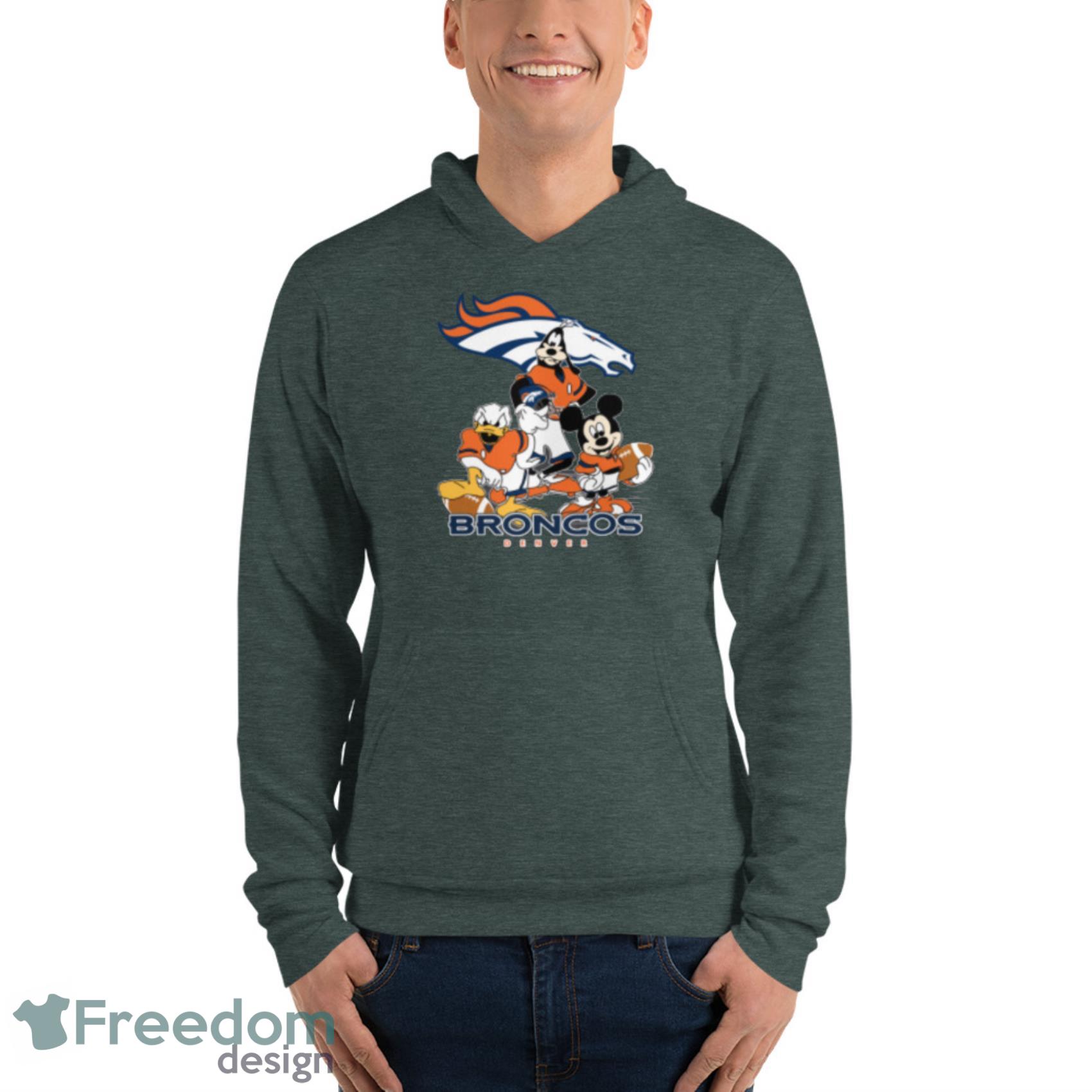 NFL Denver Broncos Mickey Mouse Donald Duck Goofy Football Shirt