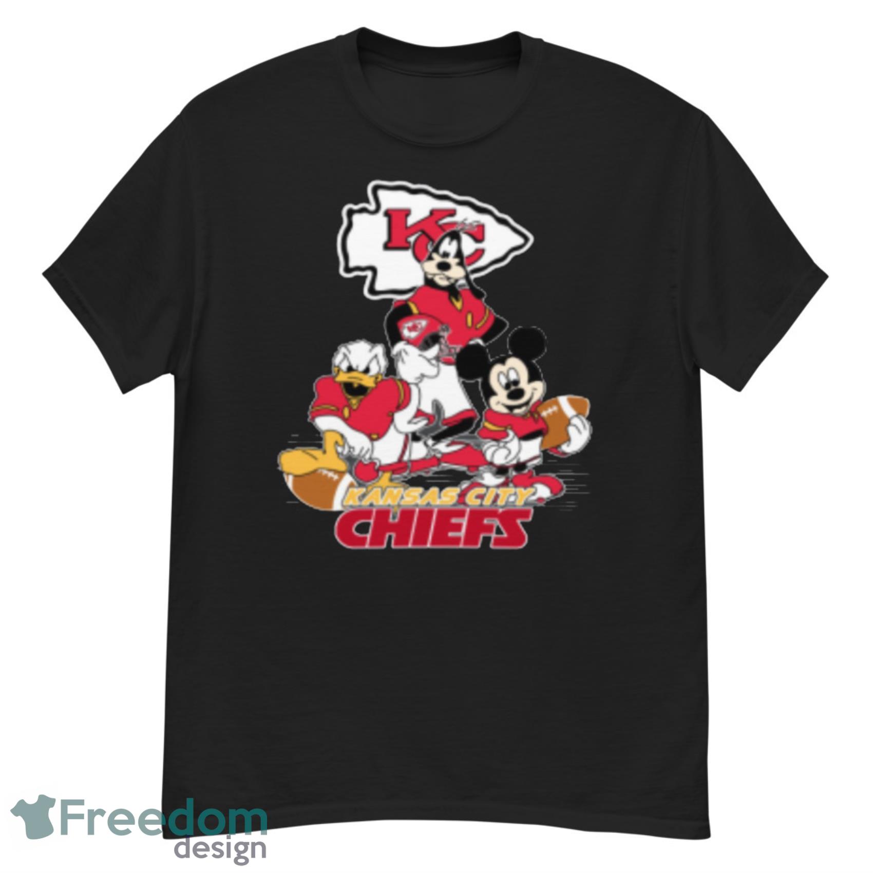 NFL Kansas City Chiefs Mickey Mouse Donald Duck Goofy Football T Shirt -  Rookbrand