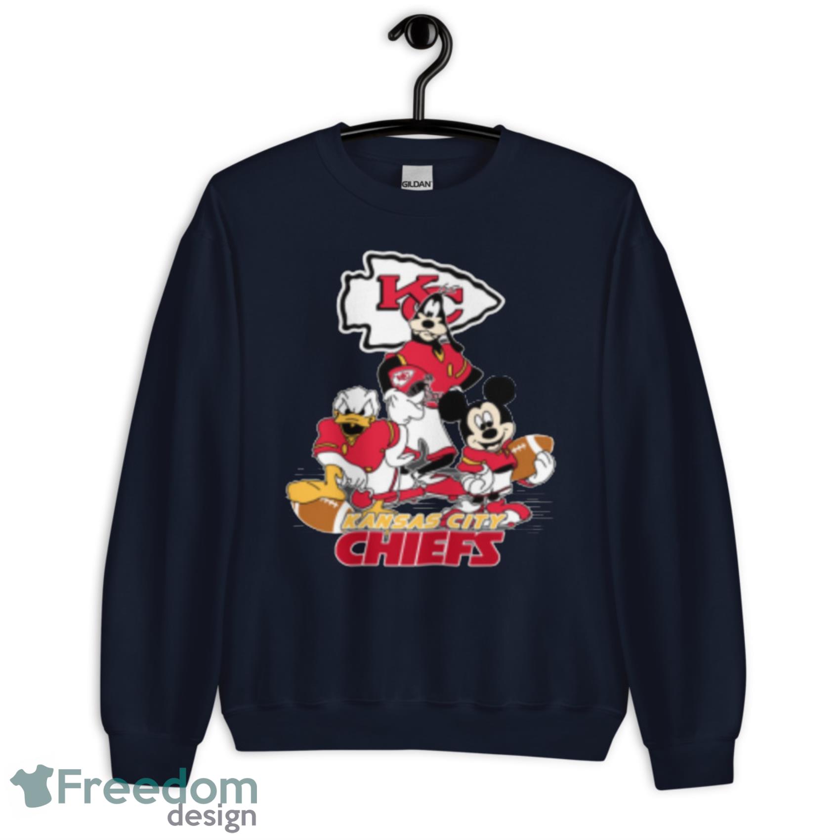 NFL Kansas City Chiefs Mickey Mouse Donald Duck Goofy Football Shirt Youth  T-Shirt