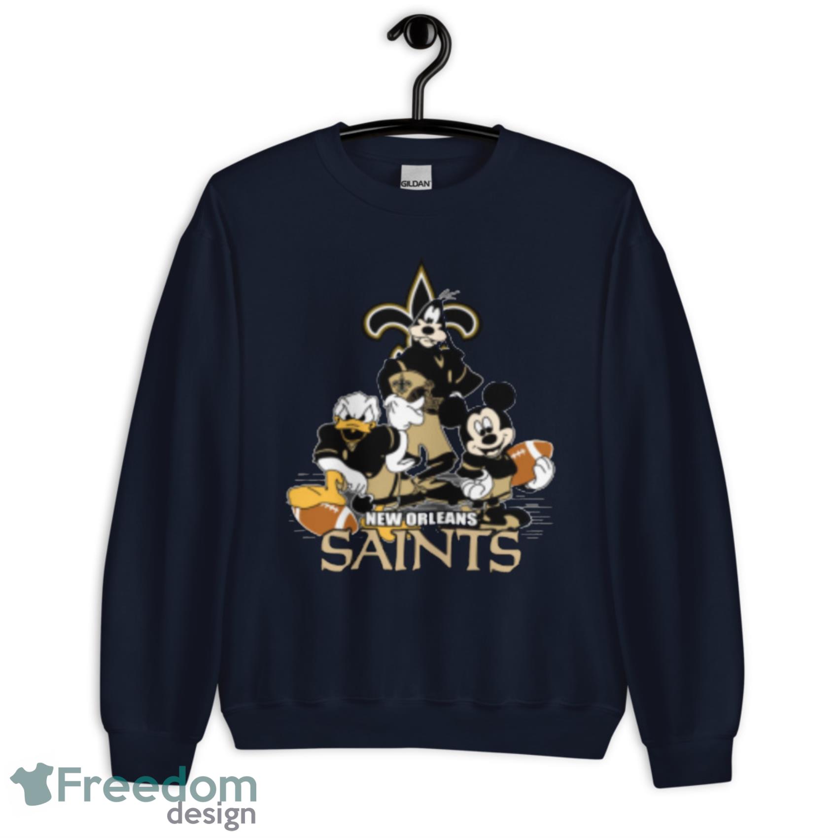 NFL New Orleans Saints Mickey Mouse Donald Duck Goofy Football Shirt T Shirt