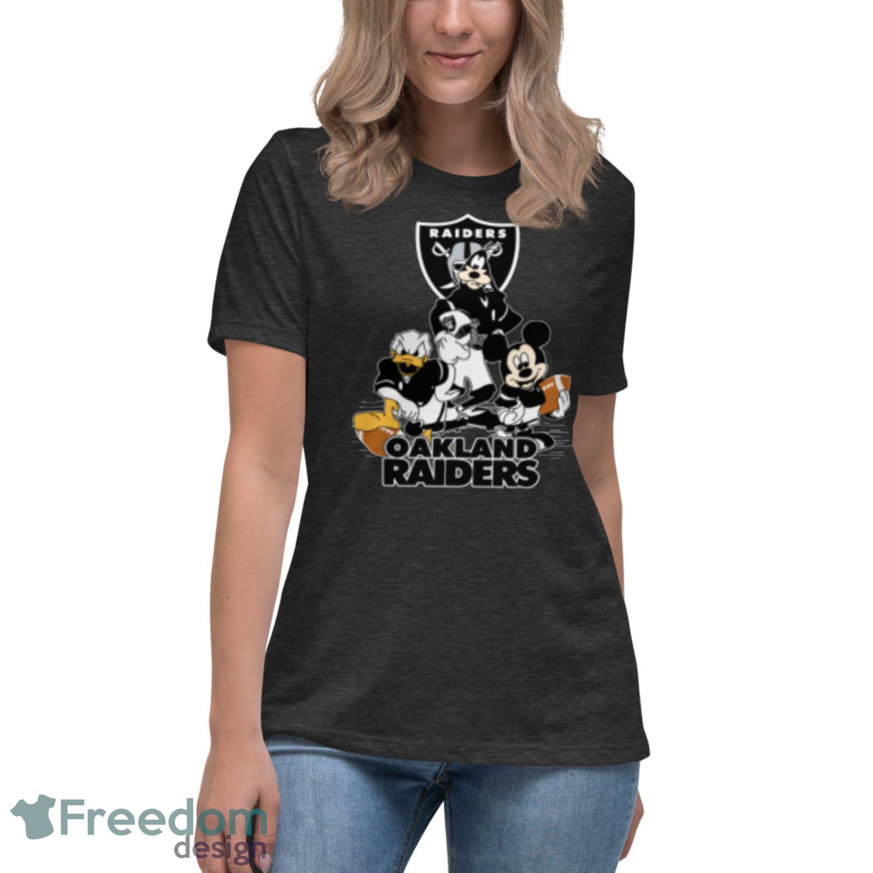 Mickey Donald Goofy The Three Oakland Raiders Football Shirts