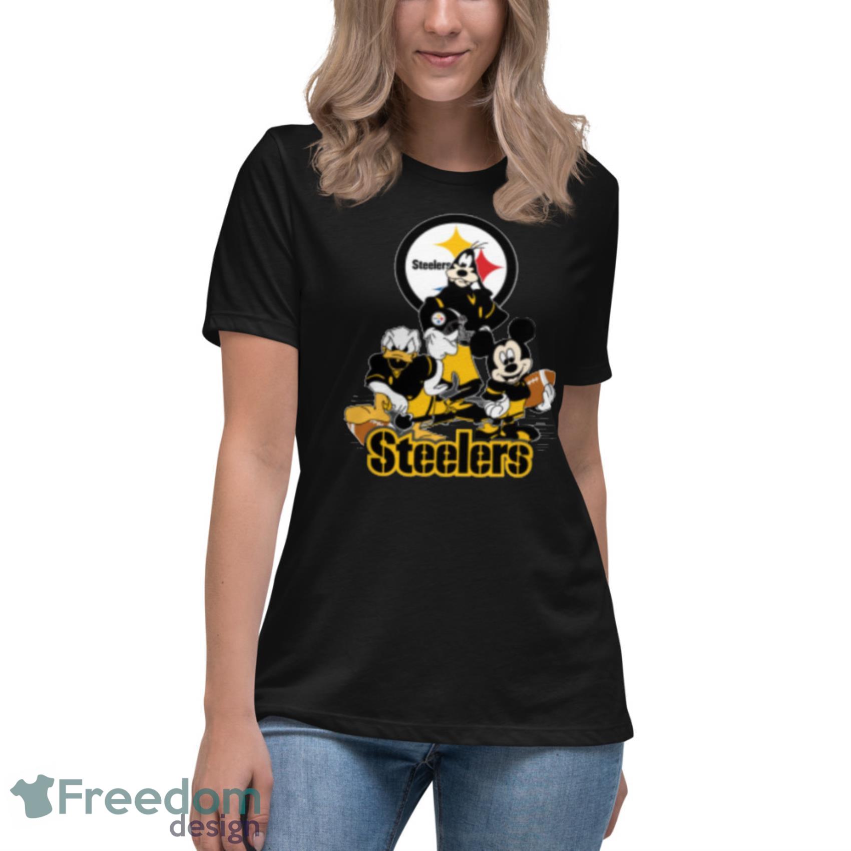 NFL Pittsburgh Steelers Mickey Mouse Donald Duck Goofy Football T Shirt -  Rookbrand