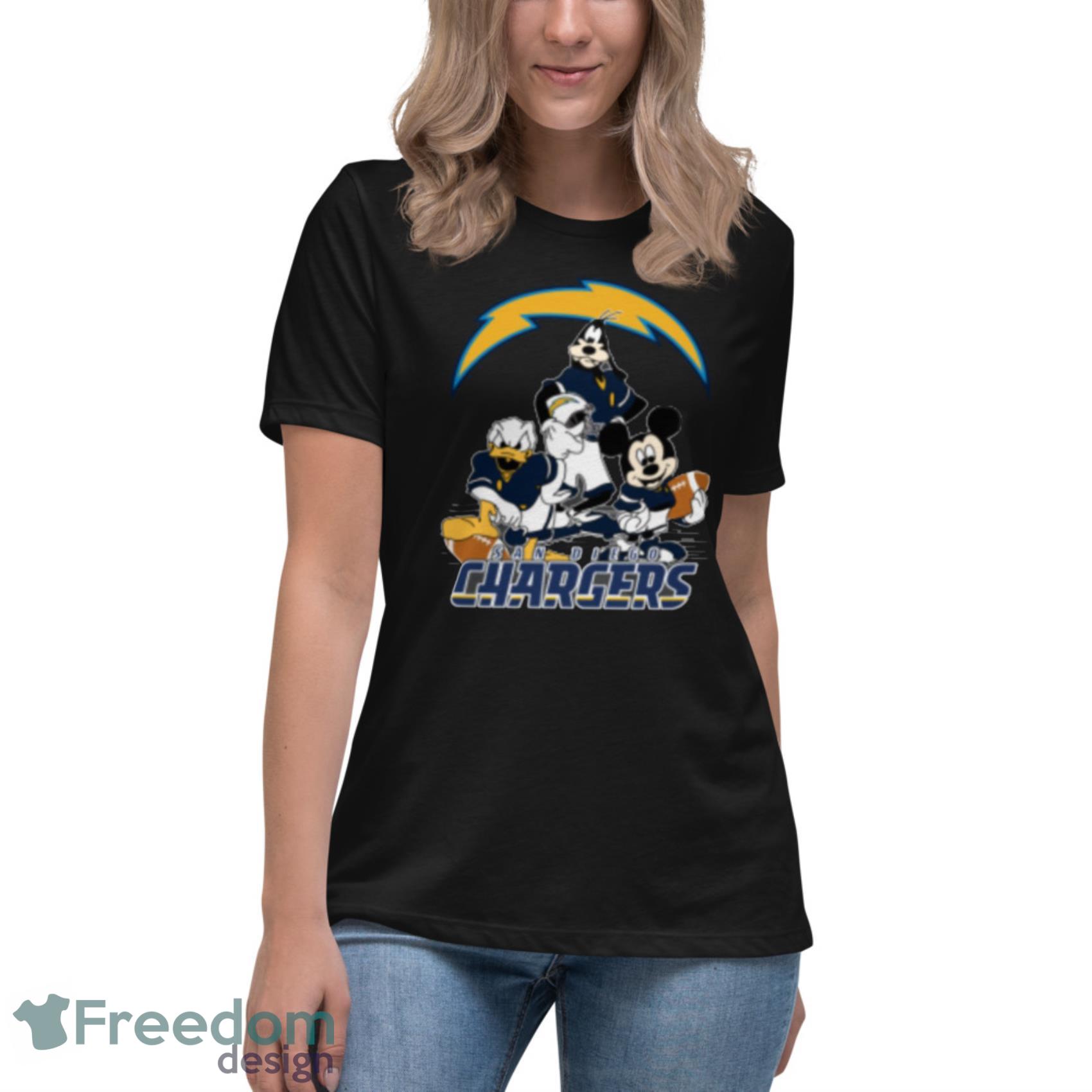 NFL San Diego Chargers Mickey Mouse Donald Duck Goofy Football Shirt T-Shirt Product Photo 11 NFL San Diego Chargers Mickey Mouse Donald Duck Goofy Football Shirt T-Shirt Product Photo 11