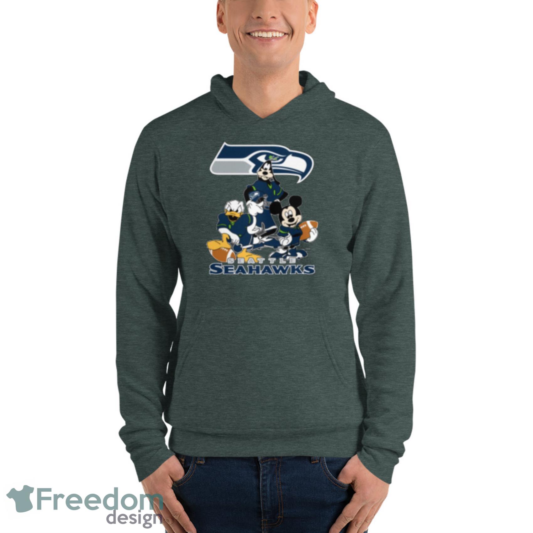 NFL Seattle Seahawks Mickey Mouse Donald Duck Goofy Football Shirt T-Shirt Product Photo 7 NFL Seattle Seahawks Mickey Mouse Donald Duck Goofy Football Shirt T-Shirt Product Photo 7