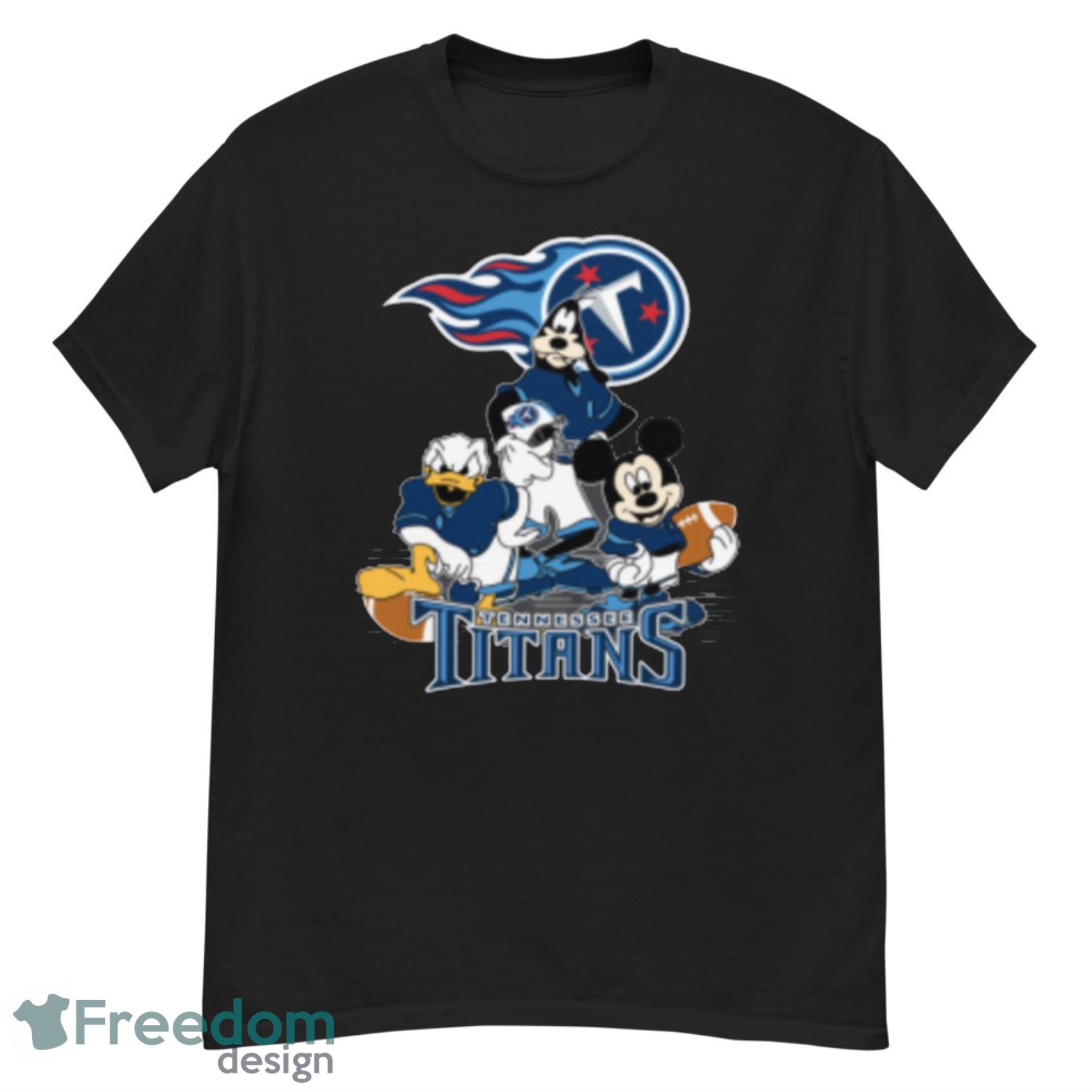 Mickey Donald Goofy The Three Tennessee Titans Football T-Shirt