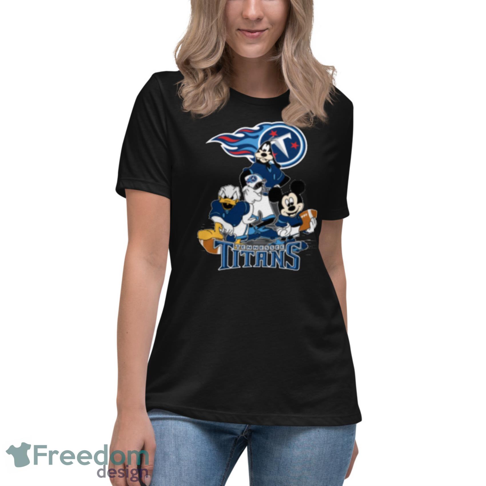 Mickey Donald Goofy The Three Tennessee Titans Football T-Shirt