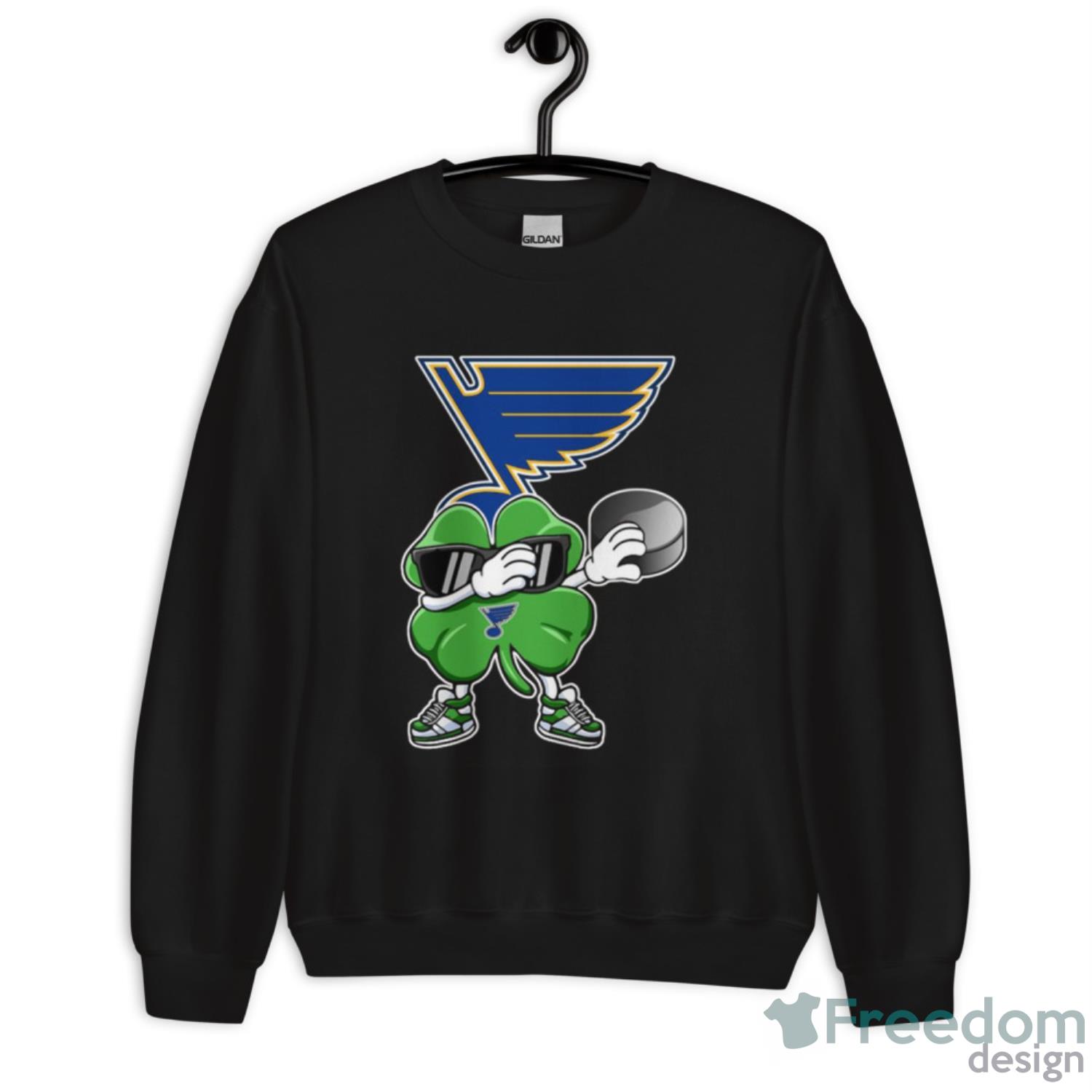 NHL St.Louis Blues Hockey Dabbing Four Leaf Clover St. Patrick's