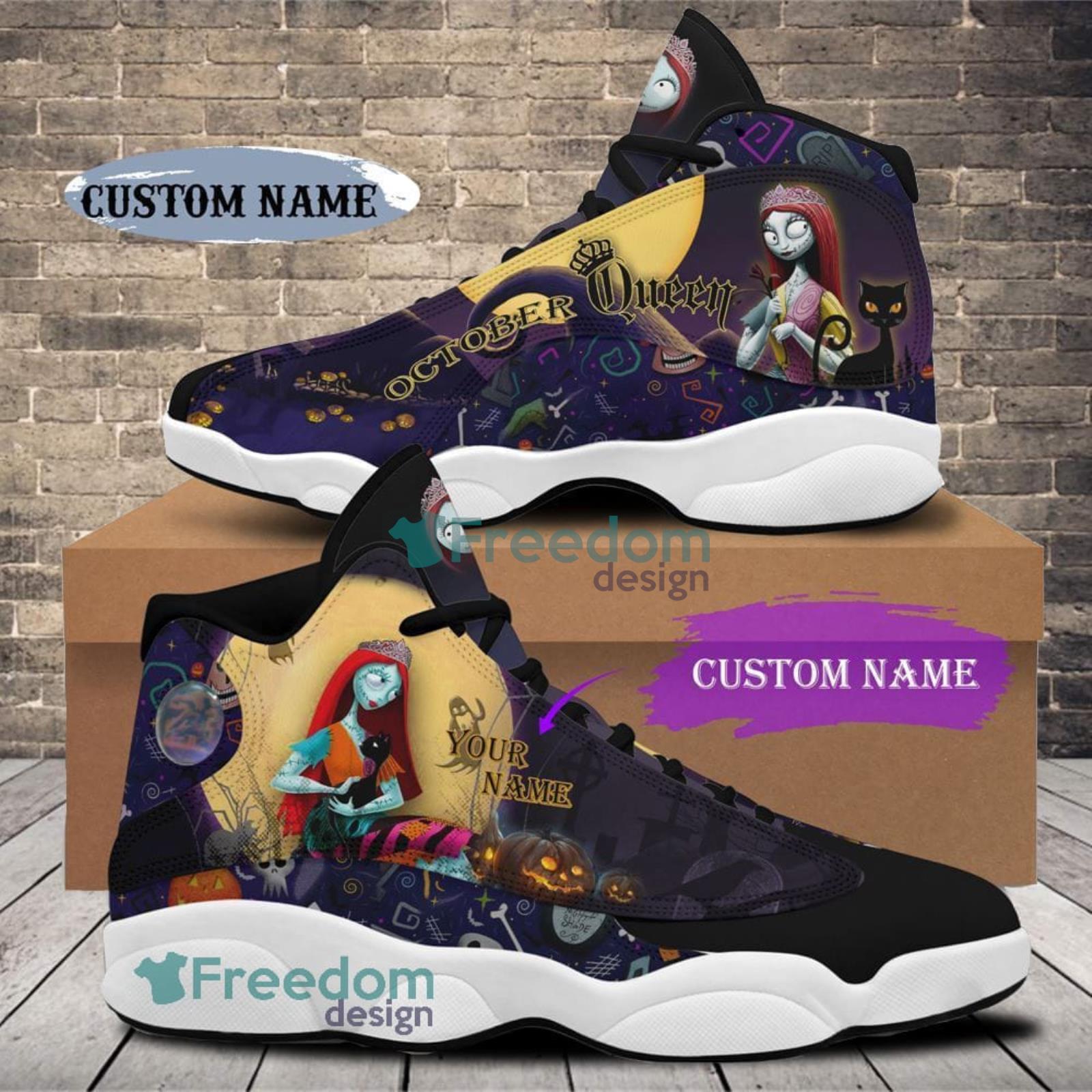 October Birthday October Nightmare Before Christmas Sally Halloween Custom  Name Air Jordan 13 Shoes Birthday Gift - Freedomdesign