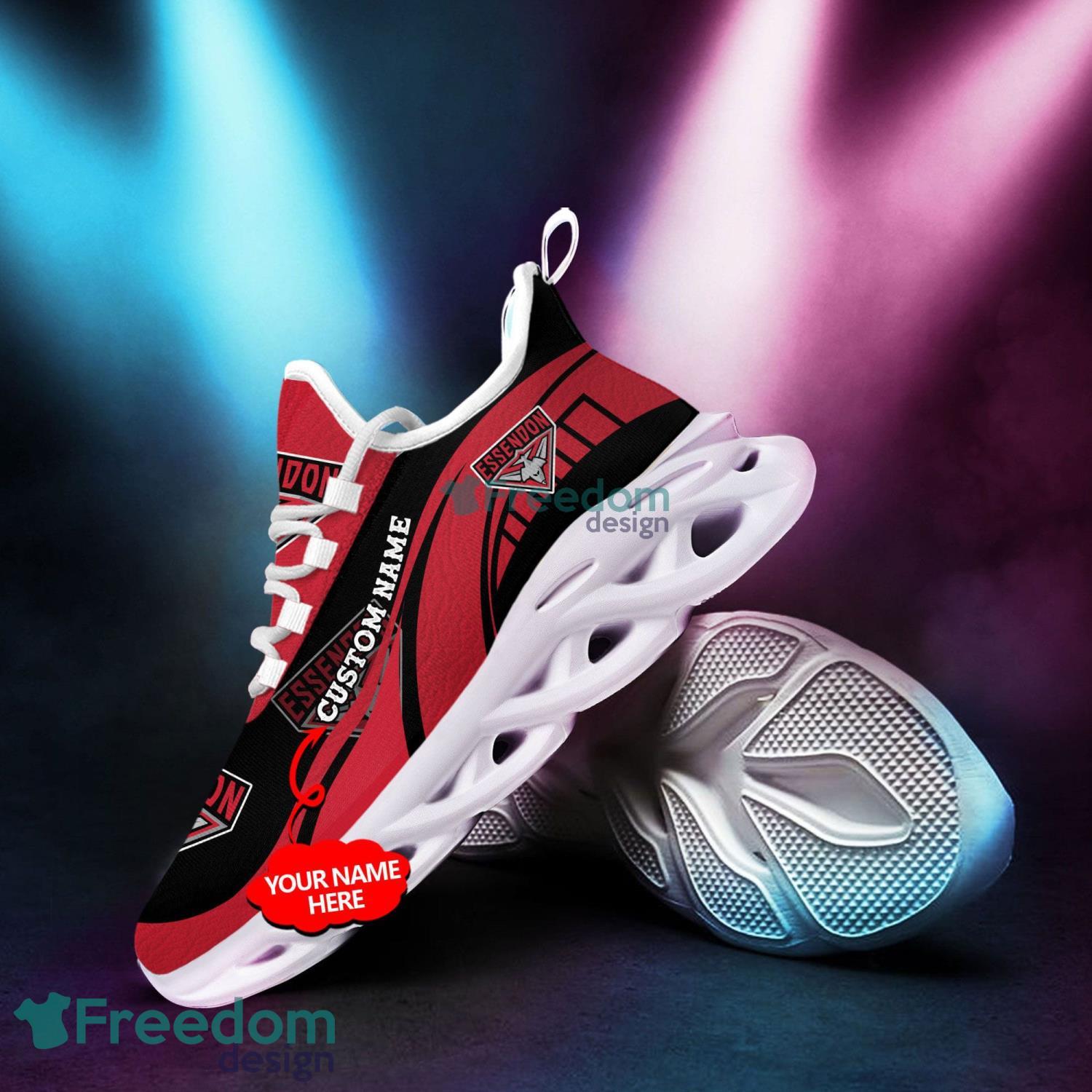 AFL Essendon Bombers Custom Name Red Black Air Jordan 13 Shoes