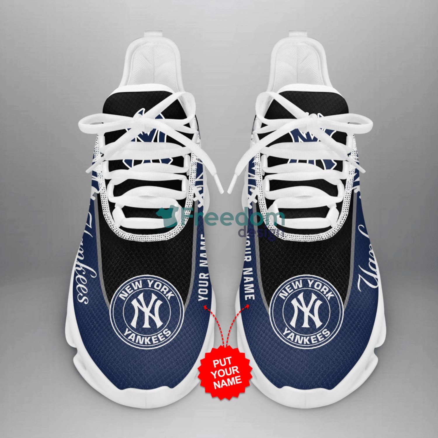 Personalized Name New York Yankees Custom Name Sneakers Max Soul Shoes For  Men And Women - Freedomdesign