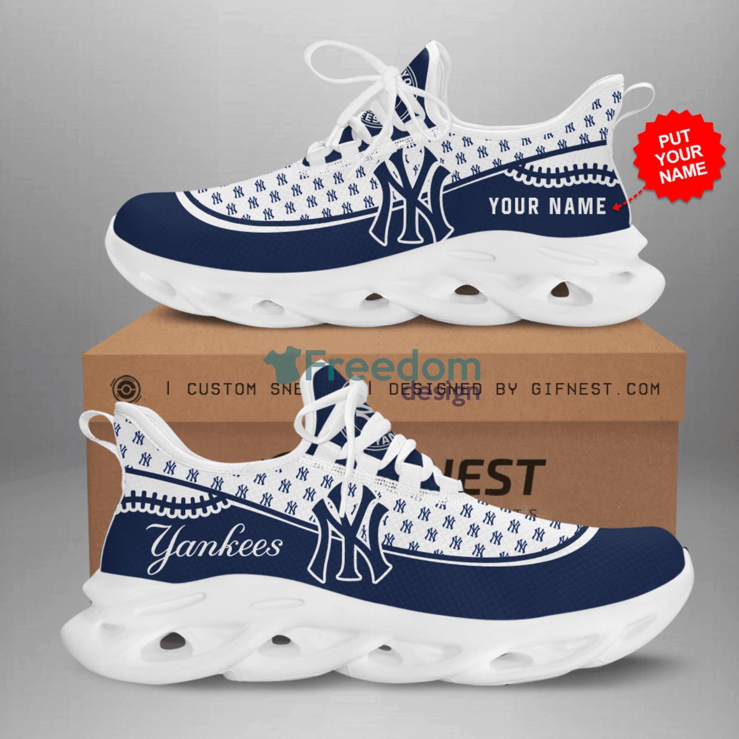Personalized Name New York Yankees Custom Name Sneakers Max Soul Shoes For  Men And Women - Freedomdesign